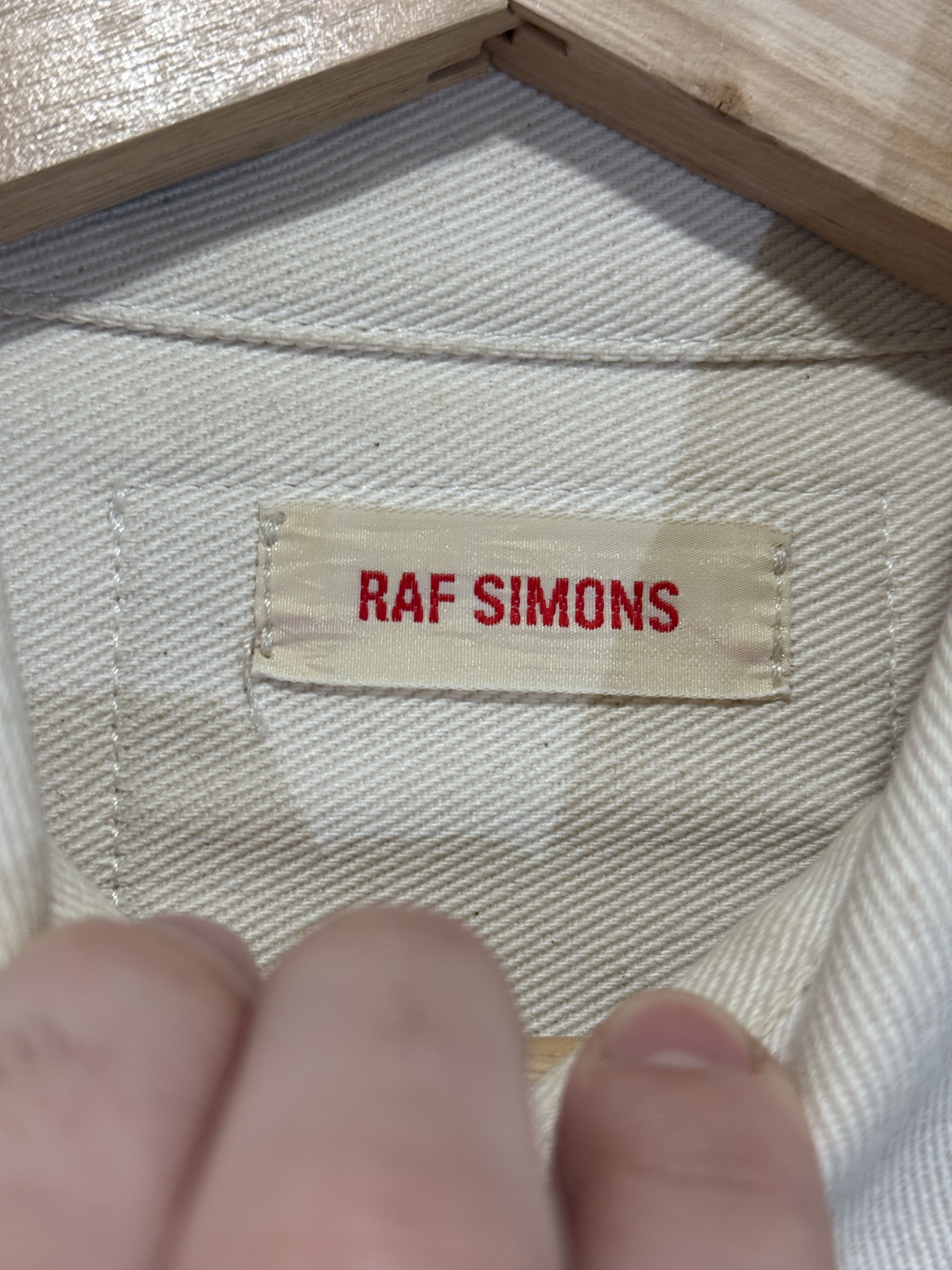Raf Simons SS20 Beige Denim Jacket Size US M / EU 48-50 / 2 - 4 Thumbnail