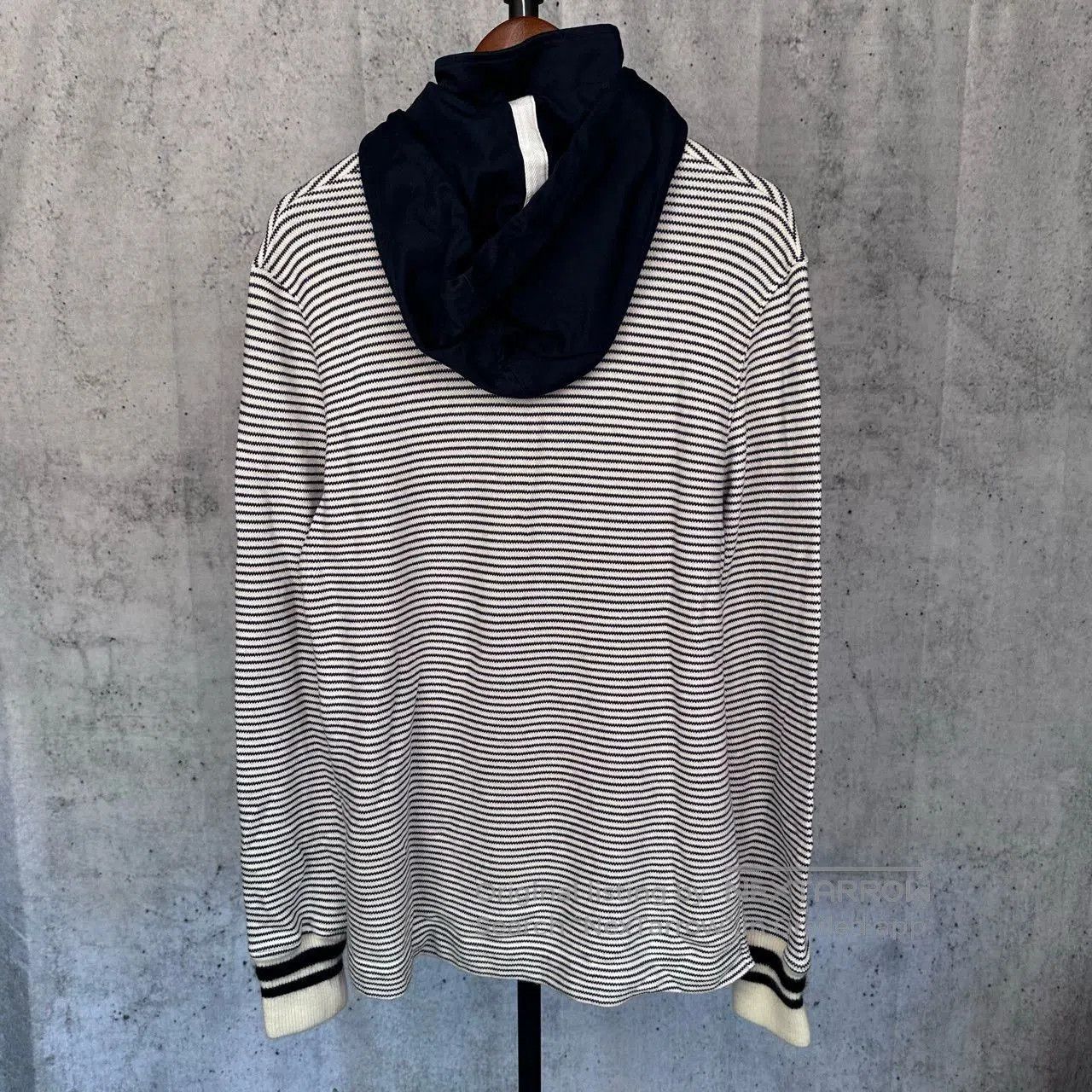 Loewe stylish black and white striped hoodie. Size US S / EU 44-46 / 1 - 2 Thumbnail