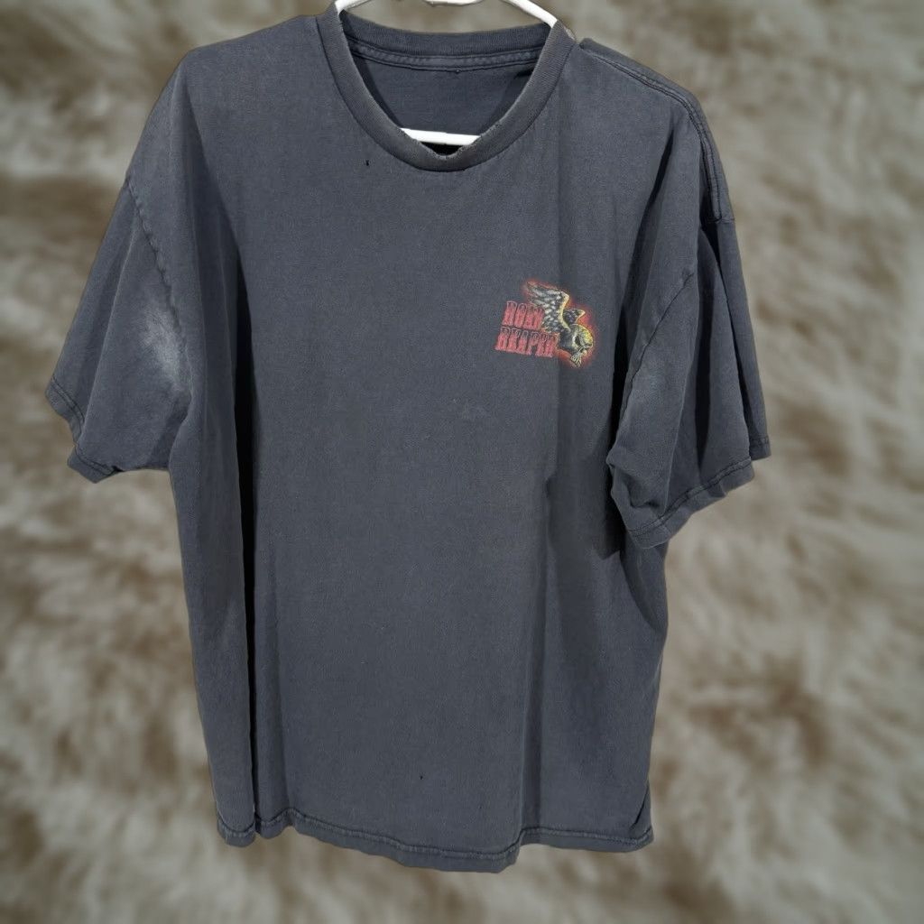 Vintage VINTAGE Biker T Shirt Gray Reaper Men L Size US L / EU 52-54 / 3 - 1 Thumbnail
