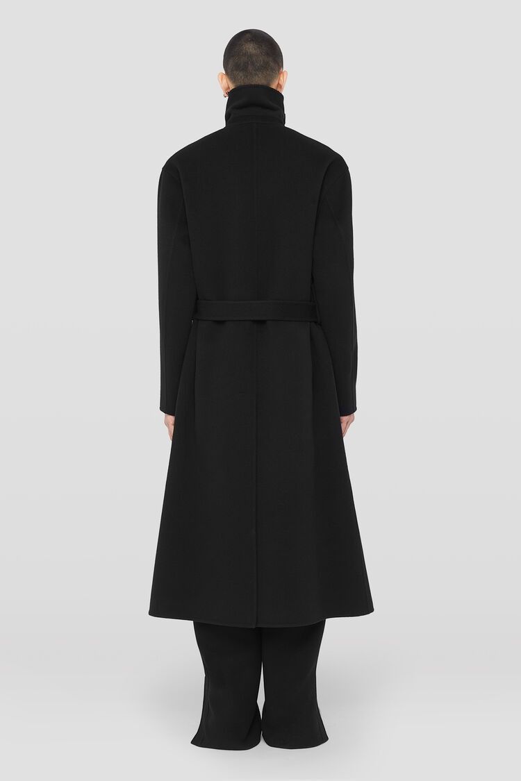 Jil Sander o1mt1gz0625 Double-Breasted Coat in Black Size US M / EU 48-50 / 2 - 4 Thumbnail