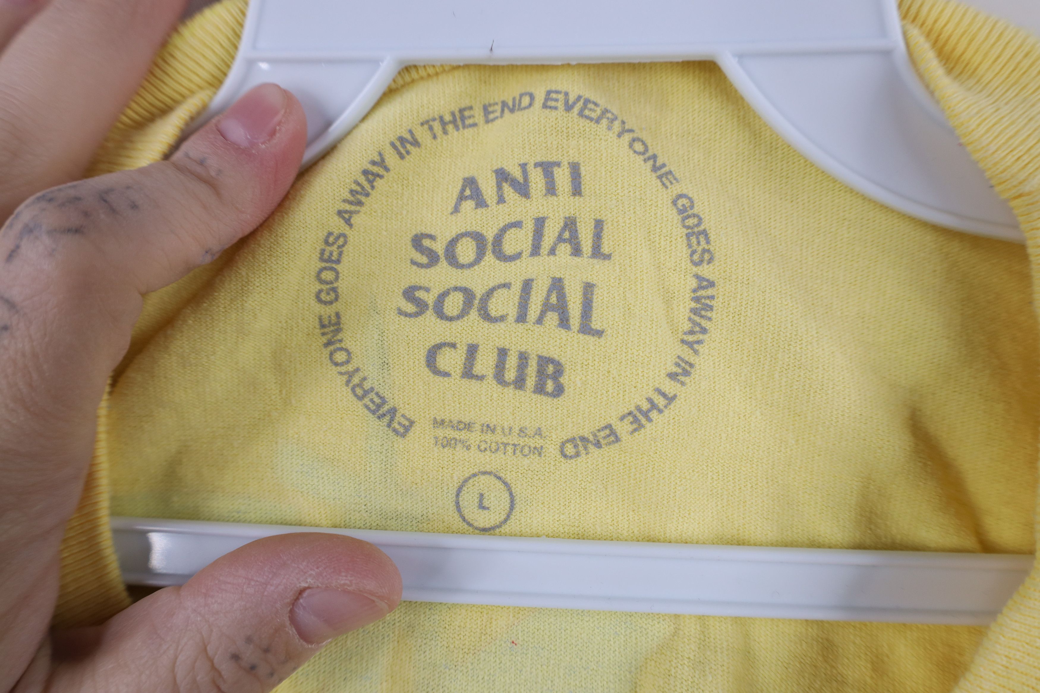 Anti Social Social Club Anti Social Social Club Barbed Wire T-Shirt Yellow USA Size US L / EU 52-54 / 3 - 5 Thumbnail
