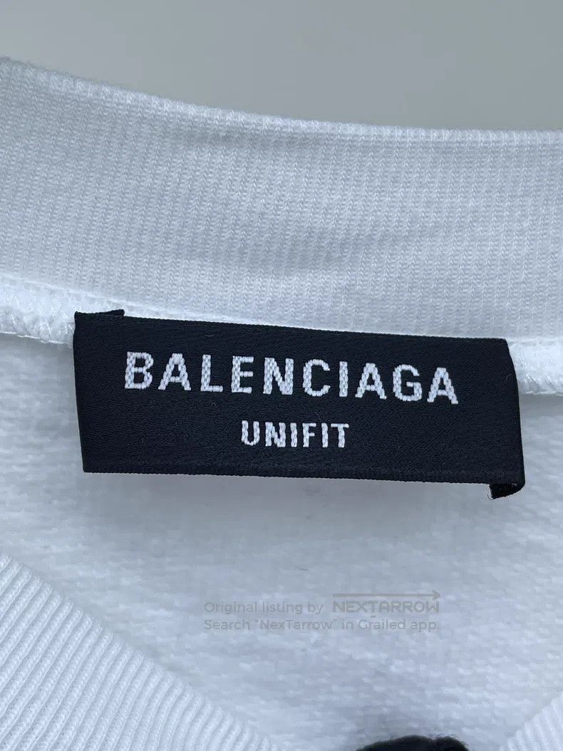 Balenciaga Balenciaga Blue Letter White Sweatshirt Size US XS / EU 42 / 0 - 5 Thumbnail