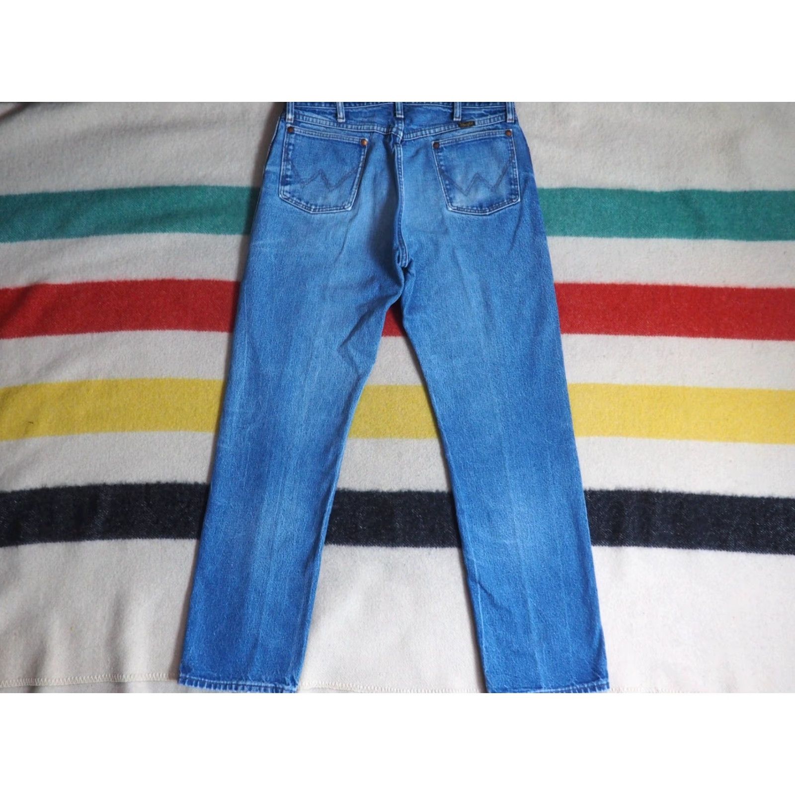 Wrangler VTG Wrangler Denim Jeans 33x30 USA Made 90s Blue Cowboy Mens Denim Pant Grunge Look Size US 33 - 2 Thumbnail