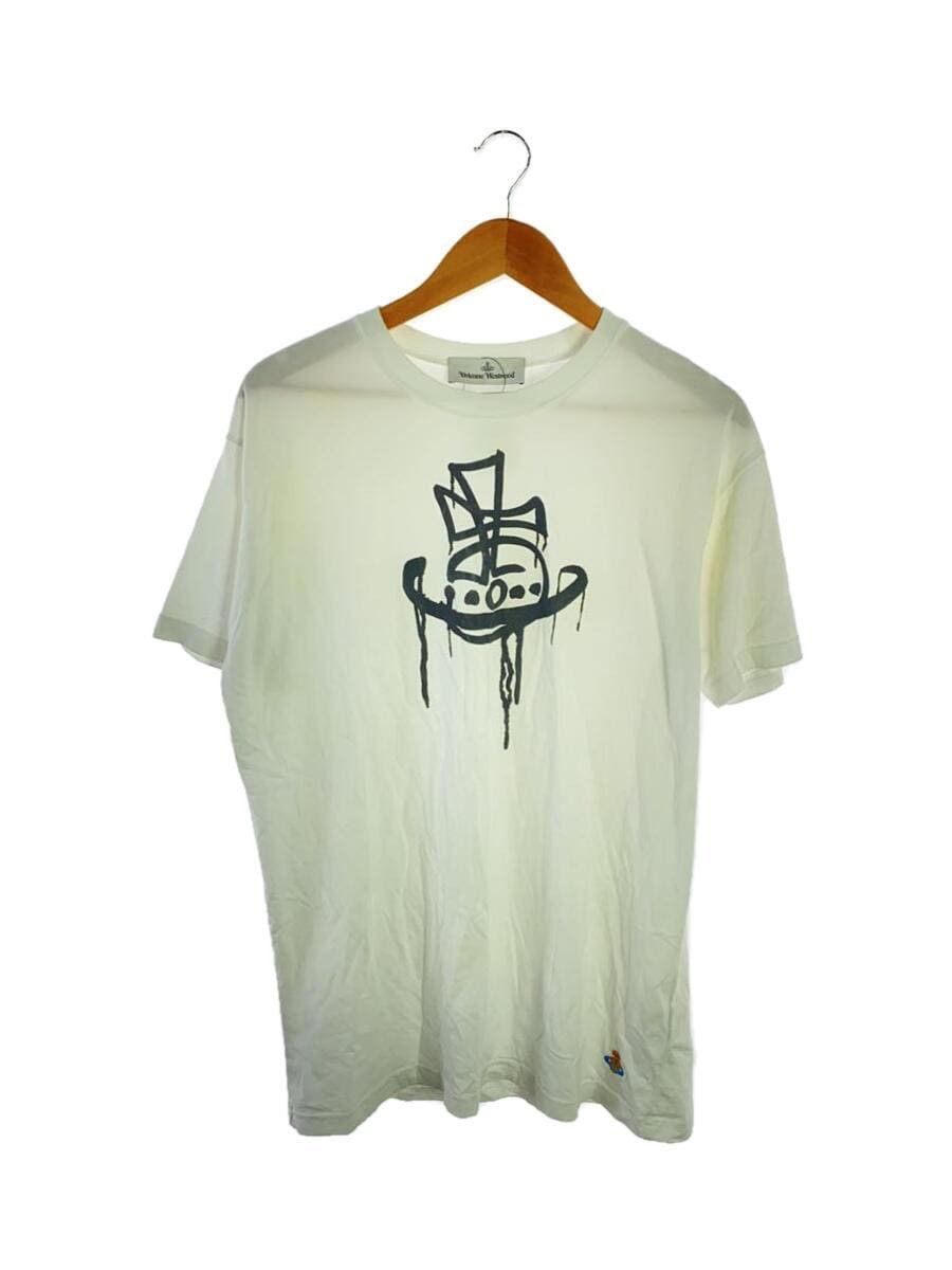 image of Vivienne Westwood Orb Grafitti T-Shirt in White, Men's (Size Medium)