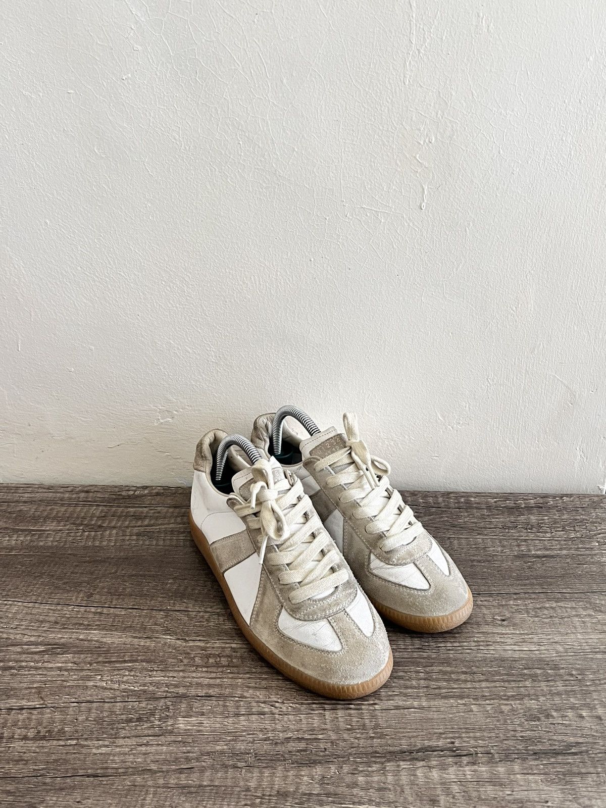 Maison Margiela Gats Replica White-Gray Sneakers Size US 7.5 / IT 37.5 - 2 Thumbnail