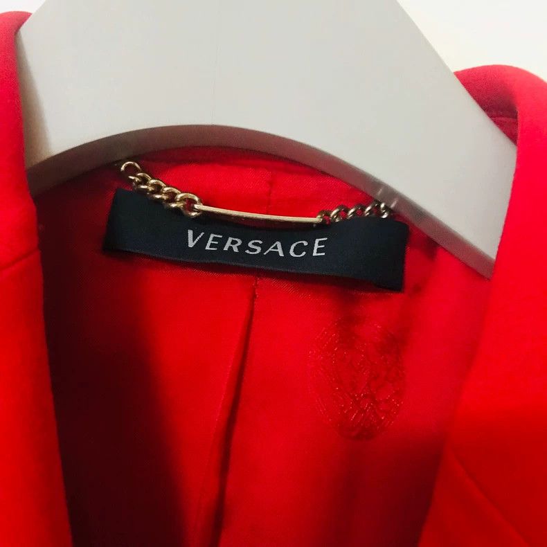 Versace Versace Women's crimson suit with skirt set Size S / US 4 / IT 40 - 3 Thumbnail