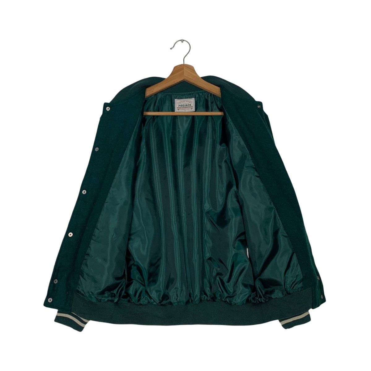 Japanese Brand PROJACK CLUB PREVALENT Green Wool Varsity Jacket #2148-C95 Size US S / EU 44-46 / 1 - 11 Thumbnail
