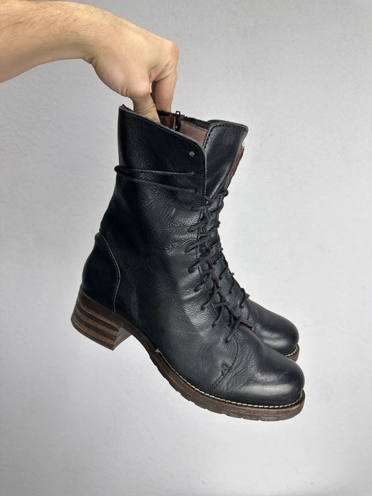 Leather Vintage AS 98 Leather Boots Japan Western Cowboys HANDMADE Size US 7 / EU 40 - 3 Thumbnail