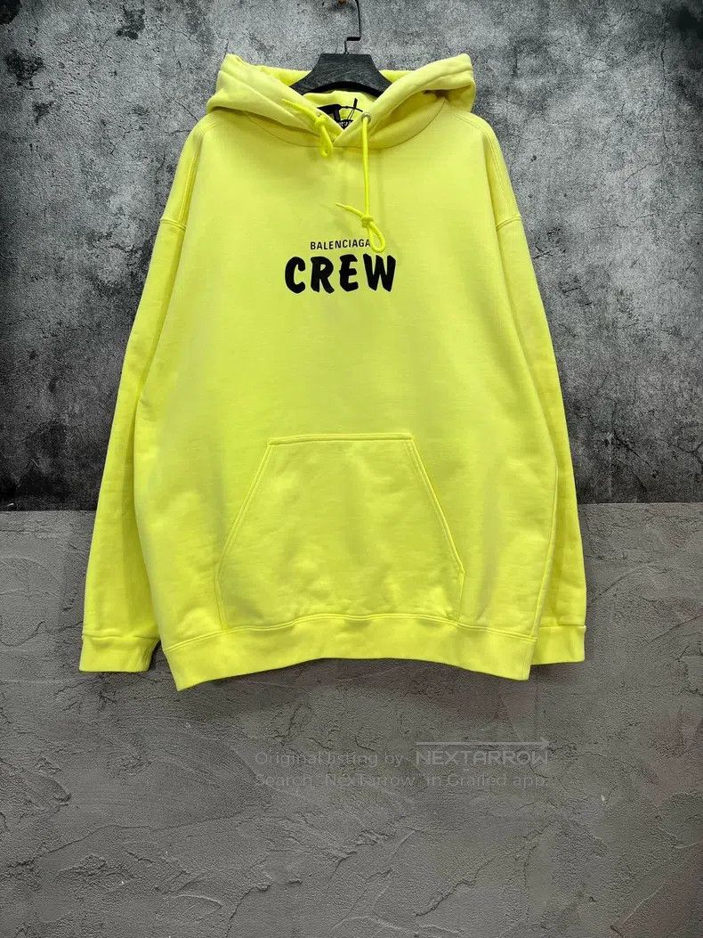 Balenciaga Balenciaga CREW lettering hooded sweatshirt Size US S / EU 44-46 / 1 - 1 Thumbnail