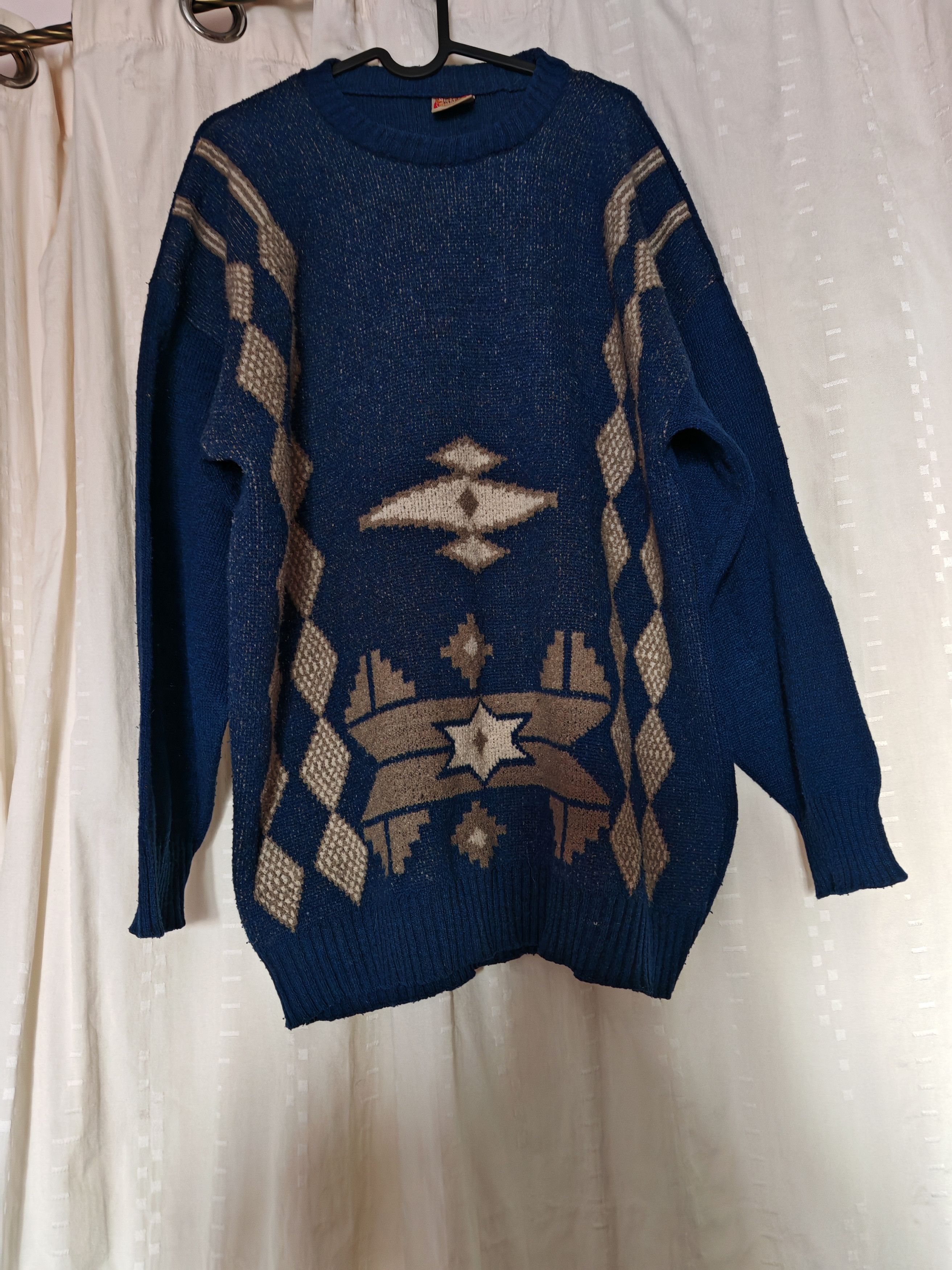 Vintage Vintage Shetland 80s 90s Cable Knit Pullover Oversize Size US L / EU 52-54 / 3 - 2 Thumbnail