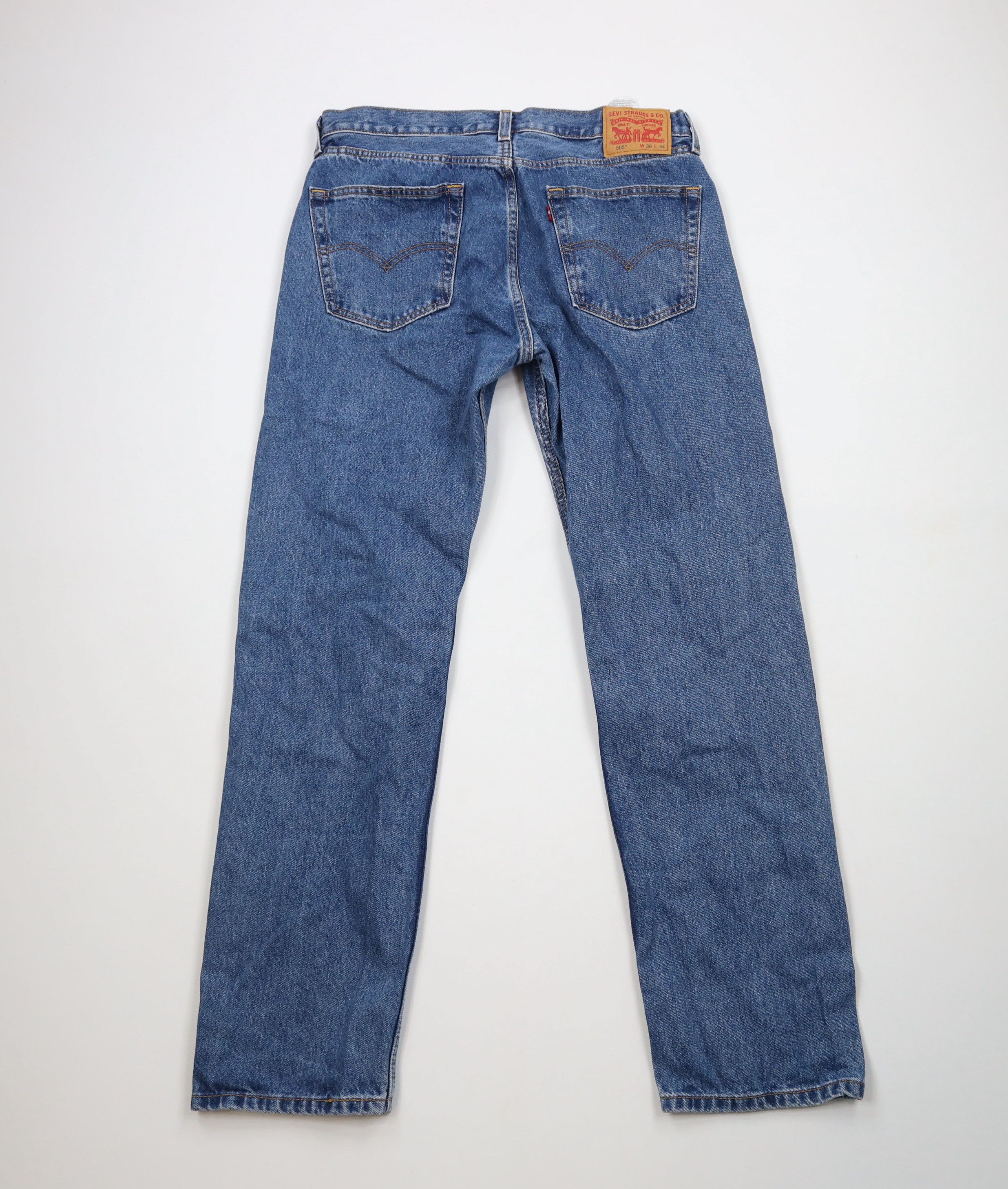 Levi's × Vintage Vintage Y2K Levis 505 Regular Straight Leg Denim Jeans Blue Size US 36 / EU 52 - 7 Thumbnail