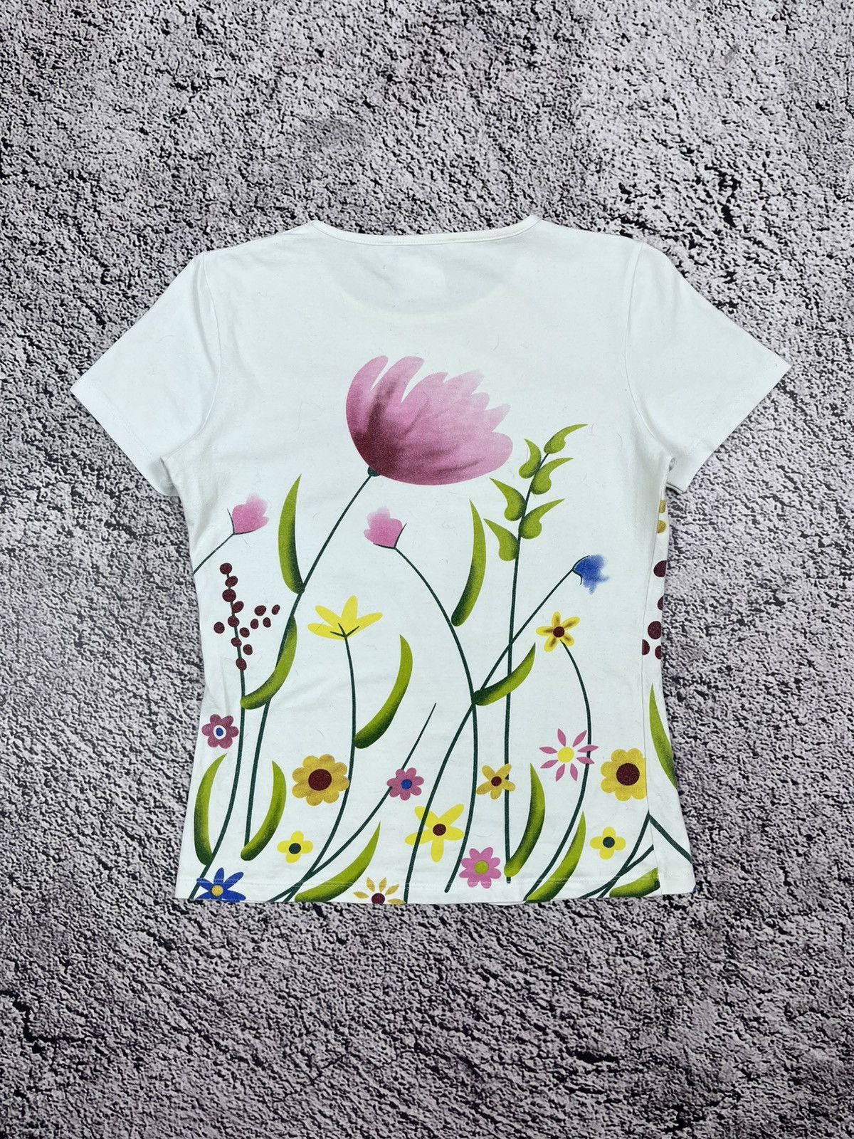 Dior Vintage Christian Dior Paris Floral Garden Tulip AOP T Shirt Size L / US 10 / IT 46 - 7 Thumbnail