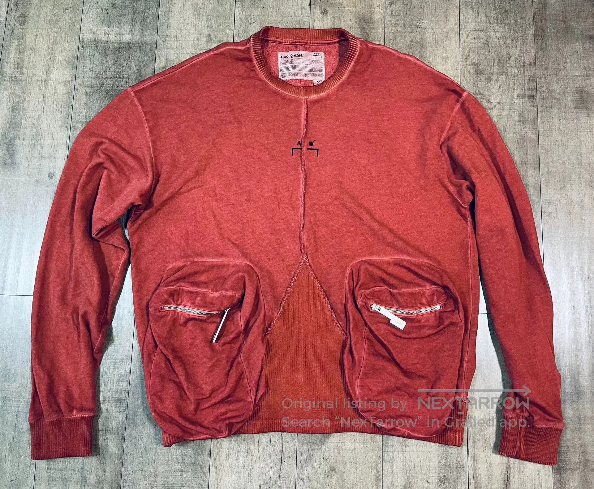 A-COLD-WALL* A COLD WALL Red Washed Sweatshirt. Size US M / EU 48-50 / 2 - 1 Thumbnail