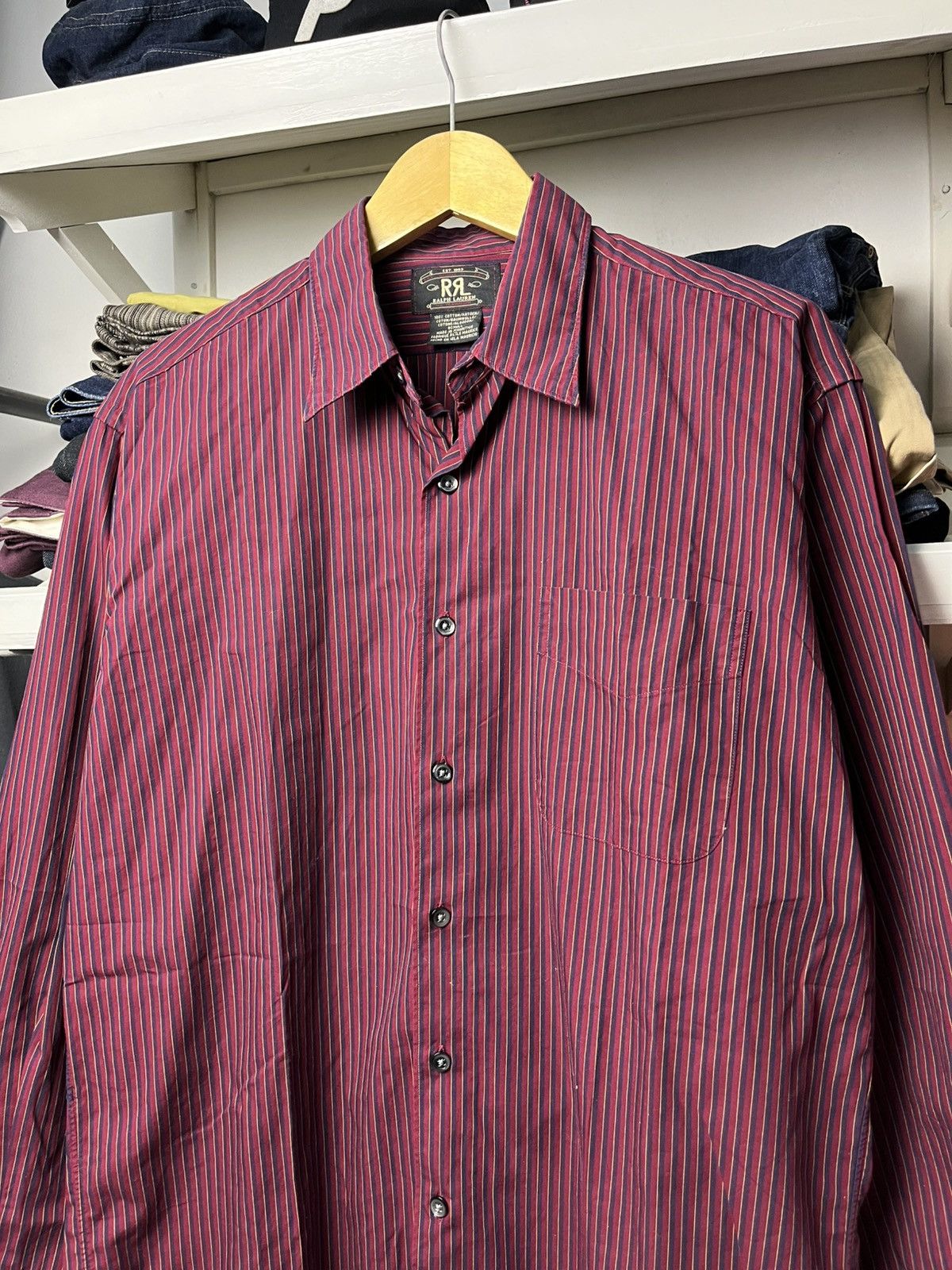 RRL Ralph Lauren Vintage RRL Ralph Lauren Stripe Button up Shirt Size US M / EU 48-50 / 2 - 2 Thumbnail