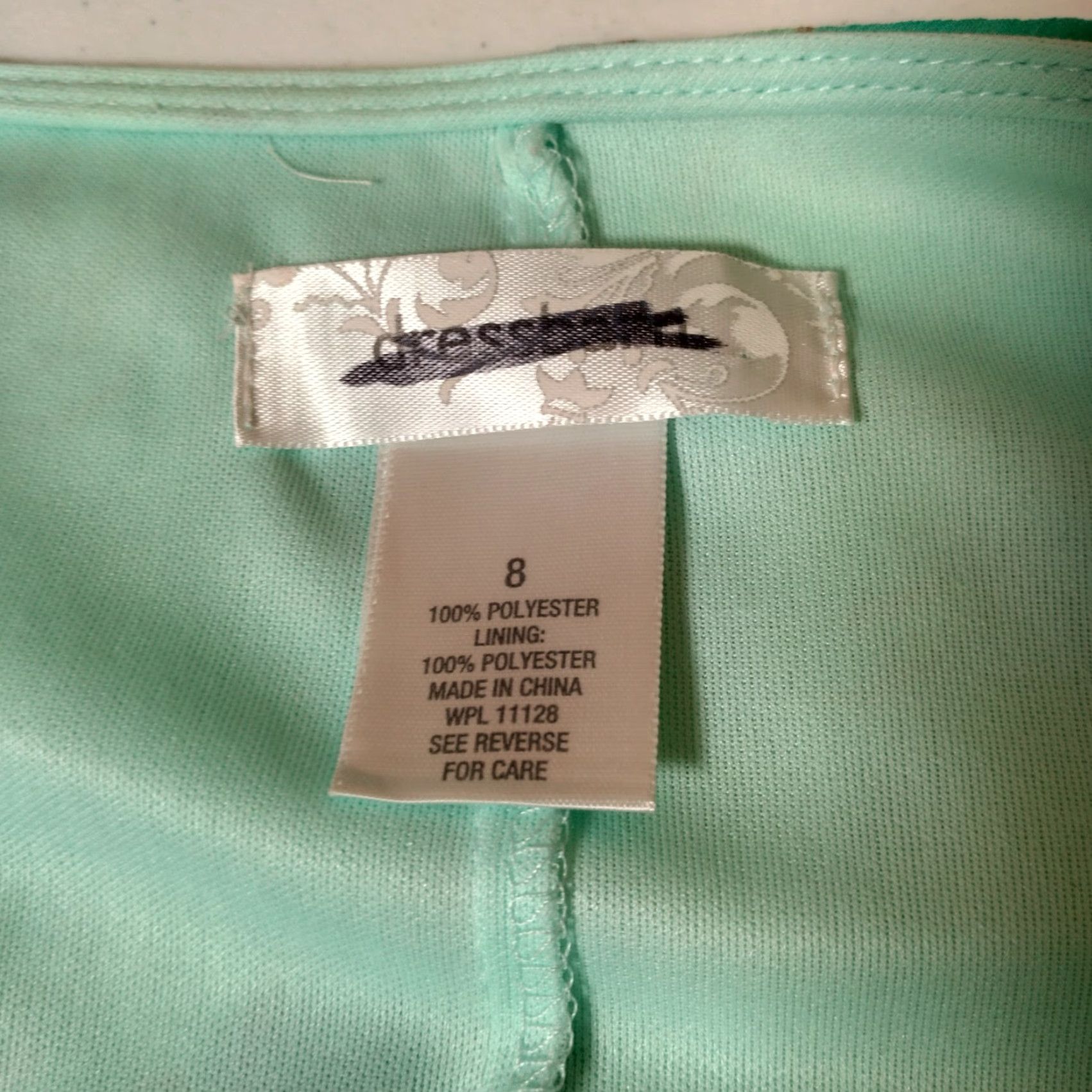 Vintage VINTAGE Dressbarn Skirt Midi Regular 8 Blue Green Gold Floral Semi-sheer Polyester Lined Zips Left Fairycore Easter Y2K Women Size 30" / US 8 / IT 44 - 3 Thumbnail