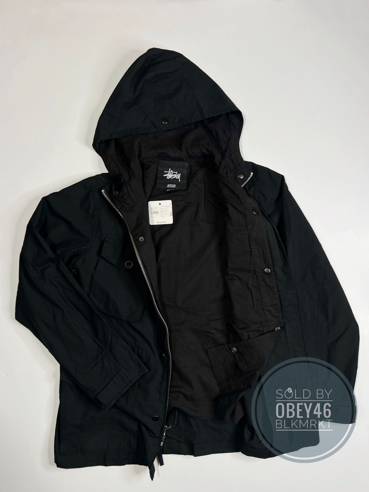 Stussy Vintage Stussy Hooded Remix Parka Jacket Black Size US M / EU 48-50 / 2 - 2 Thumbnail