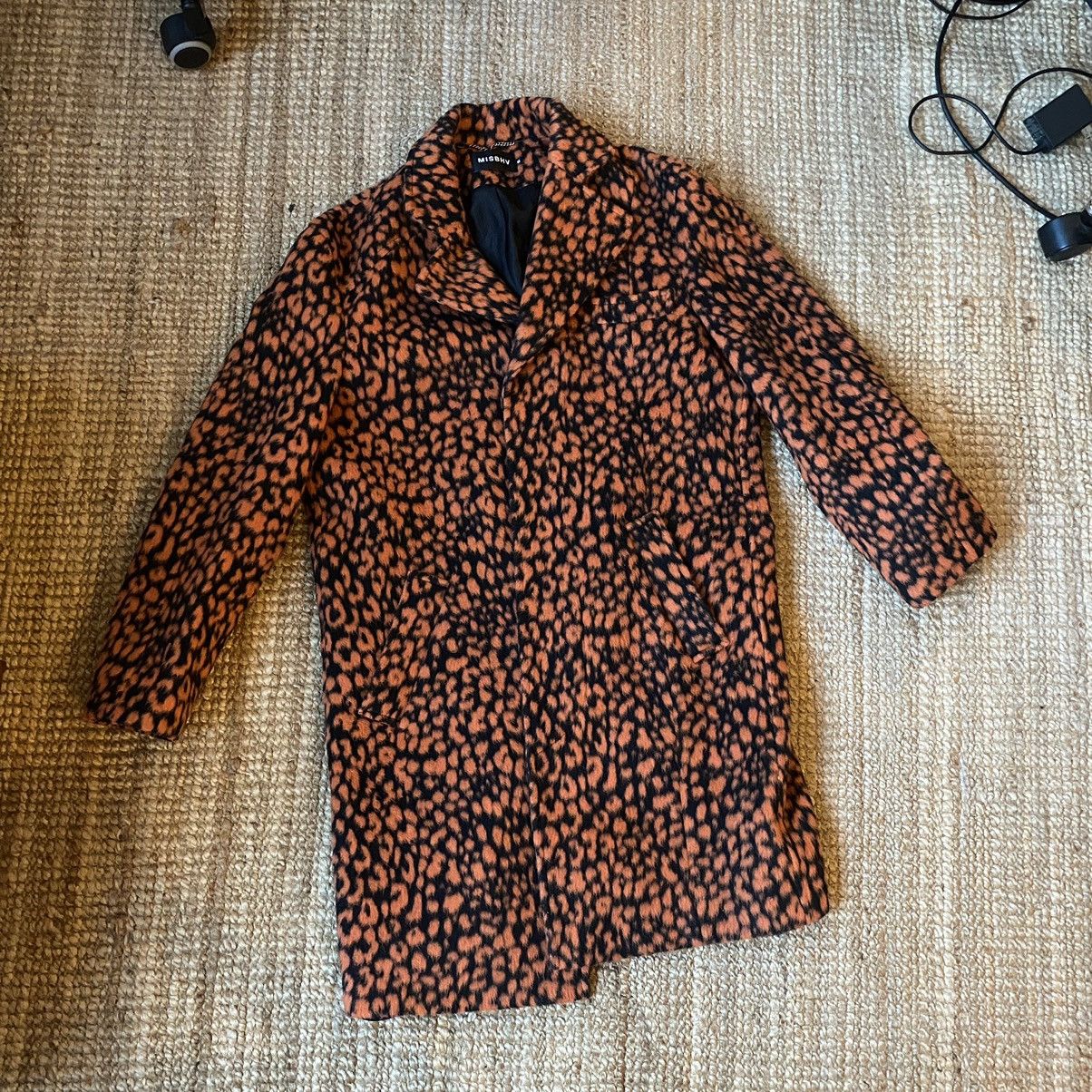 Misbhv Orange Leopard Overcoat Size M / US 6-8 / IT 42-44 - 2 Thumbnail
