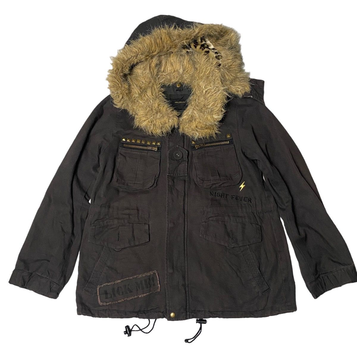 If Six Was Nine 2000's World Wide Love Crazy Fur Parka Jacket Size US M / EU 48-50 / 2 - 1 Thumbnail