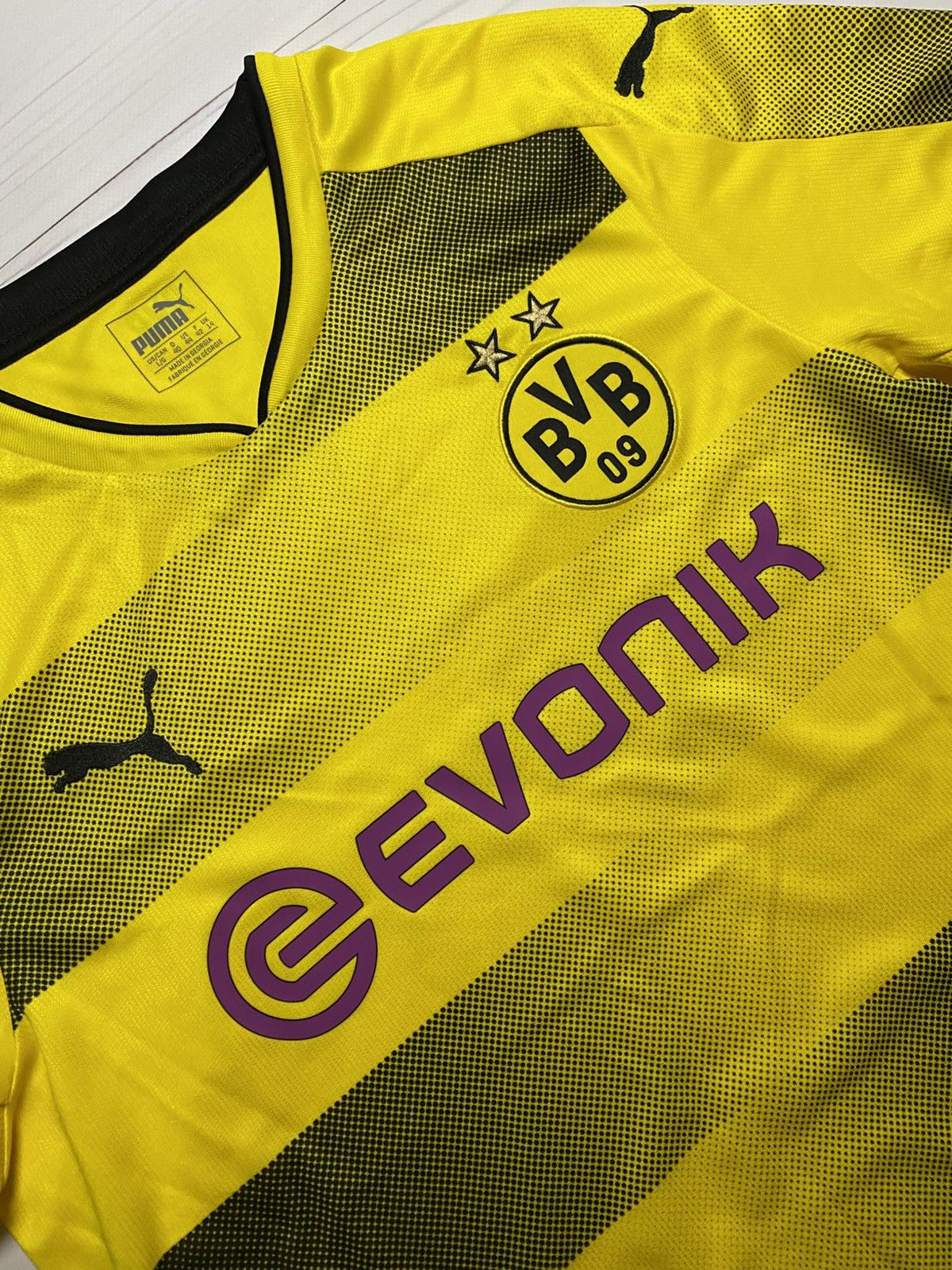 Puma × Vintage Puma Borussia Dortmund 2017/18 Home Jersey T Shirt Size US S / EU 44-46 / 1 - 8 Thumbnail