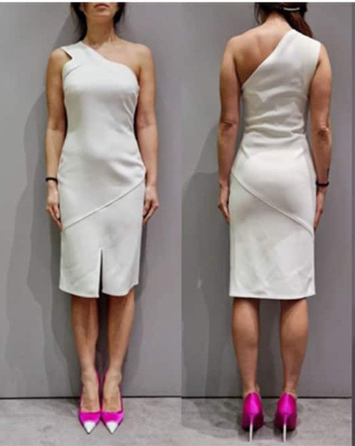 Tom Ford o1loc1c0924 AB3246 Midi Dress in White Size XS / US 0-2 / IT 36-38 - 1 Thumbnail