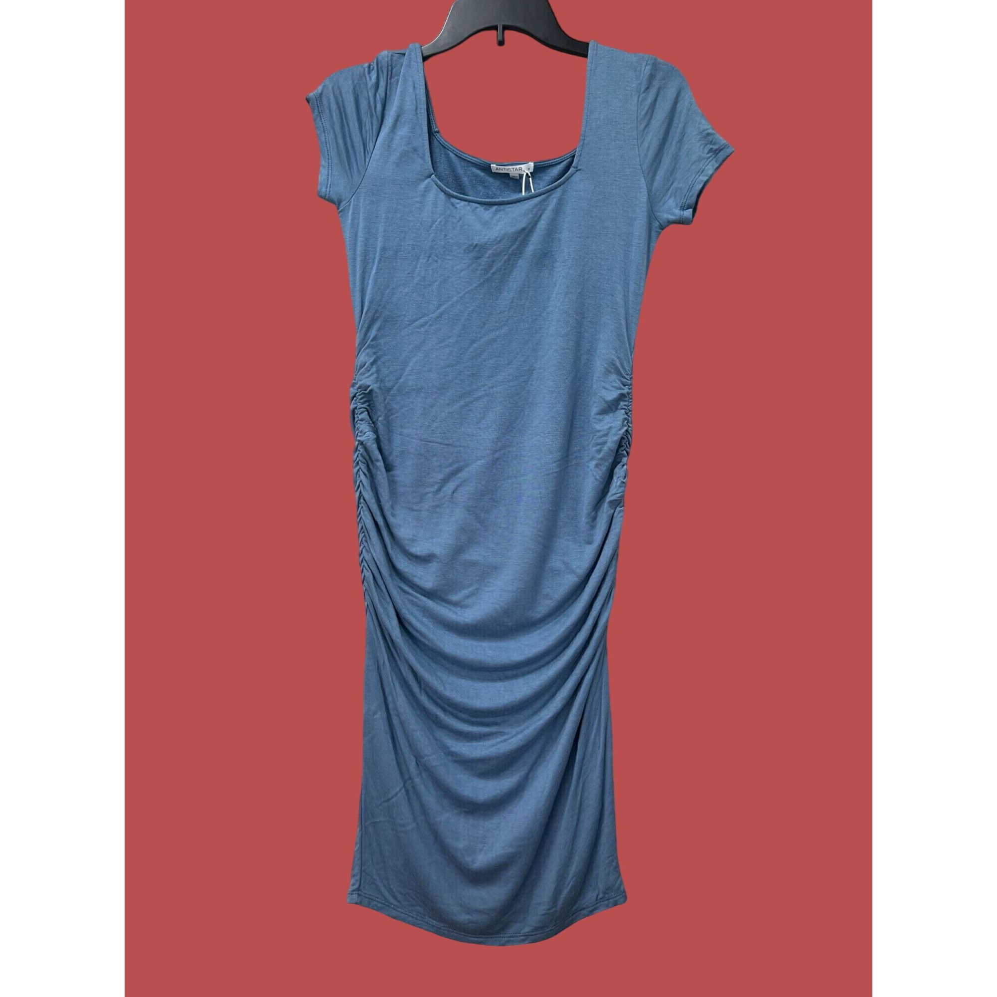Other Antistar - Maternity Shirt Dress Short Sleeve - Blue - Mediu Size M / US 6-8 / IT 42-44 - 1 Thumbnail