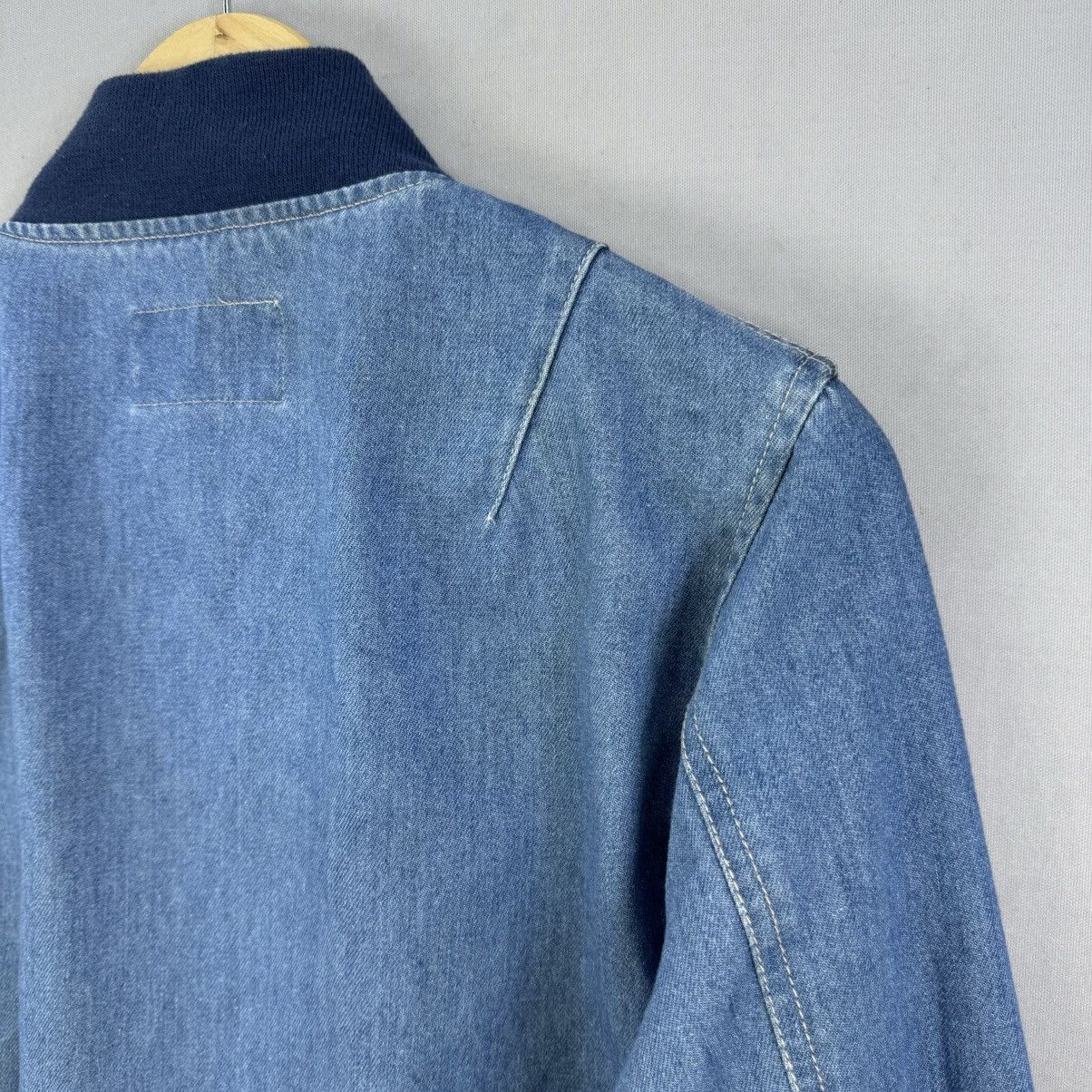 Japanese Brand Purple And Yellow Denim MA-1 Bomber Jacket Size US M / EU 48-50 / 2 - 6 Thumbnail
