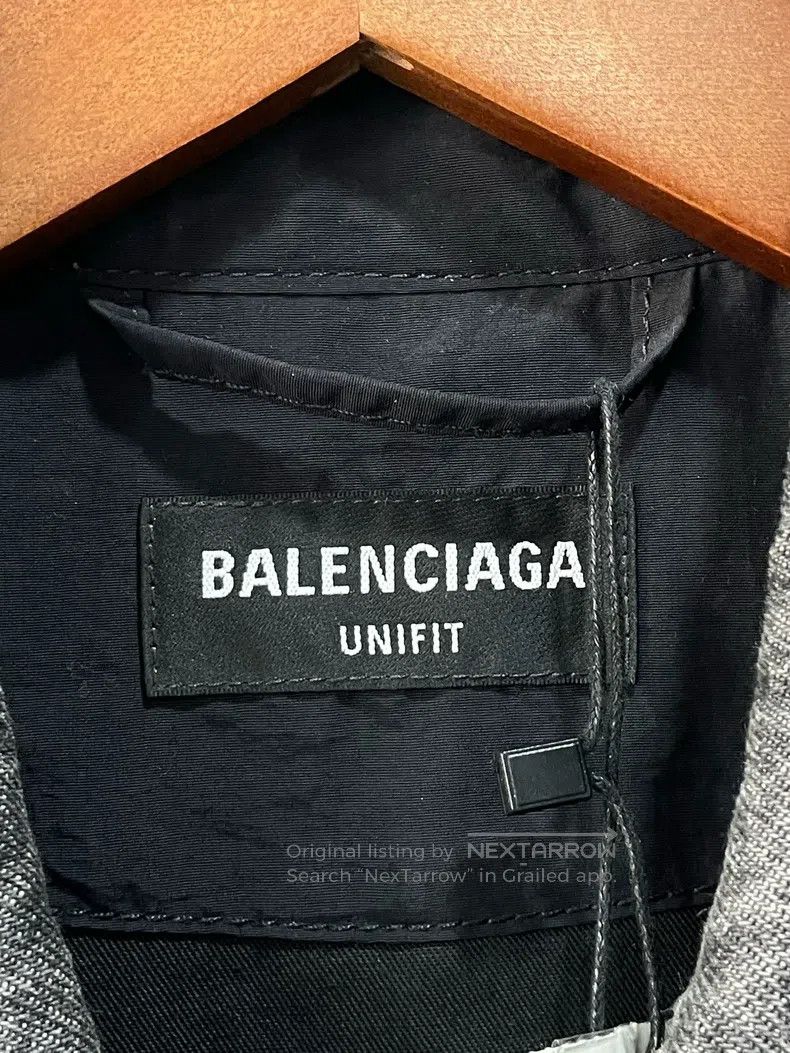 Balenciaga Balenciaga Black and White Patchwork Denim Jacket Size US L / EU 52-54 / 3 - 9 Thumbnail