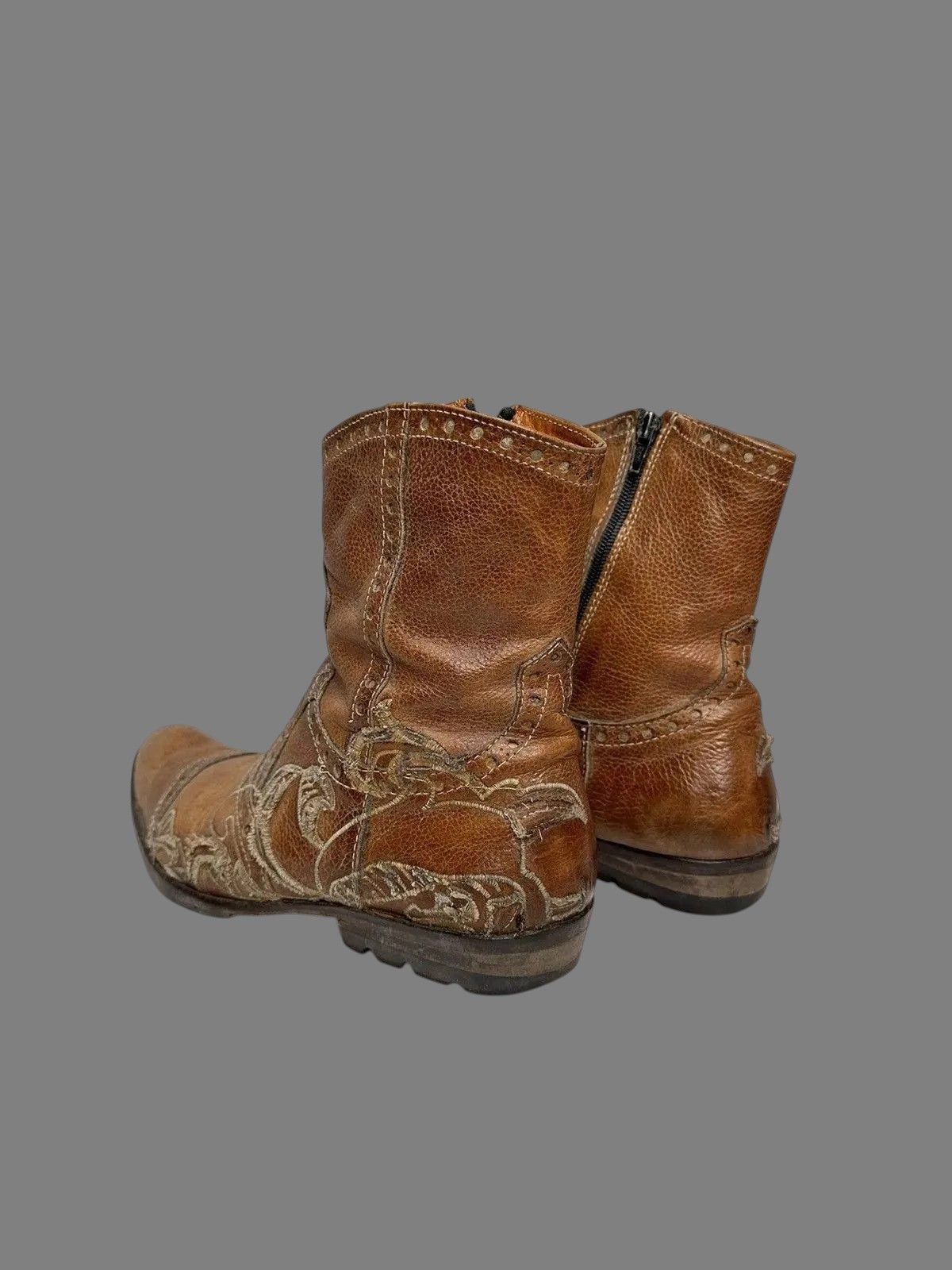 Guidi Brown Leather Military Boots Vintage AS98 Western Archive Size US 7 / EU 40 - 5 Thumbnail