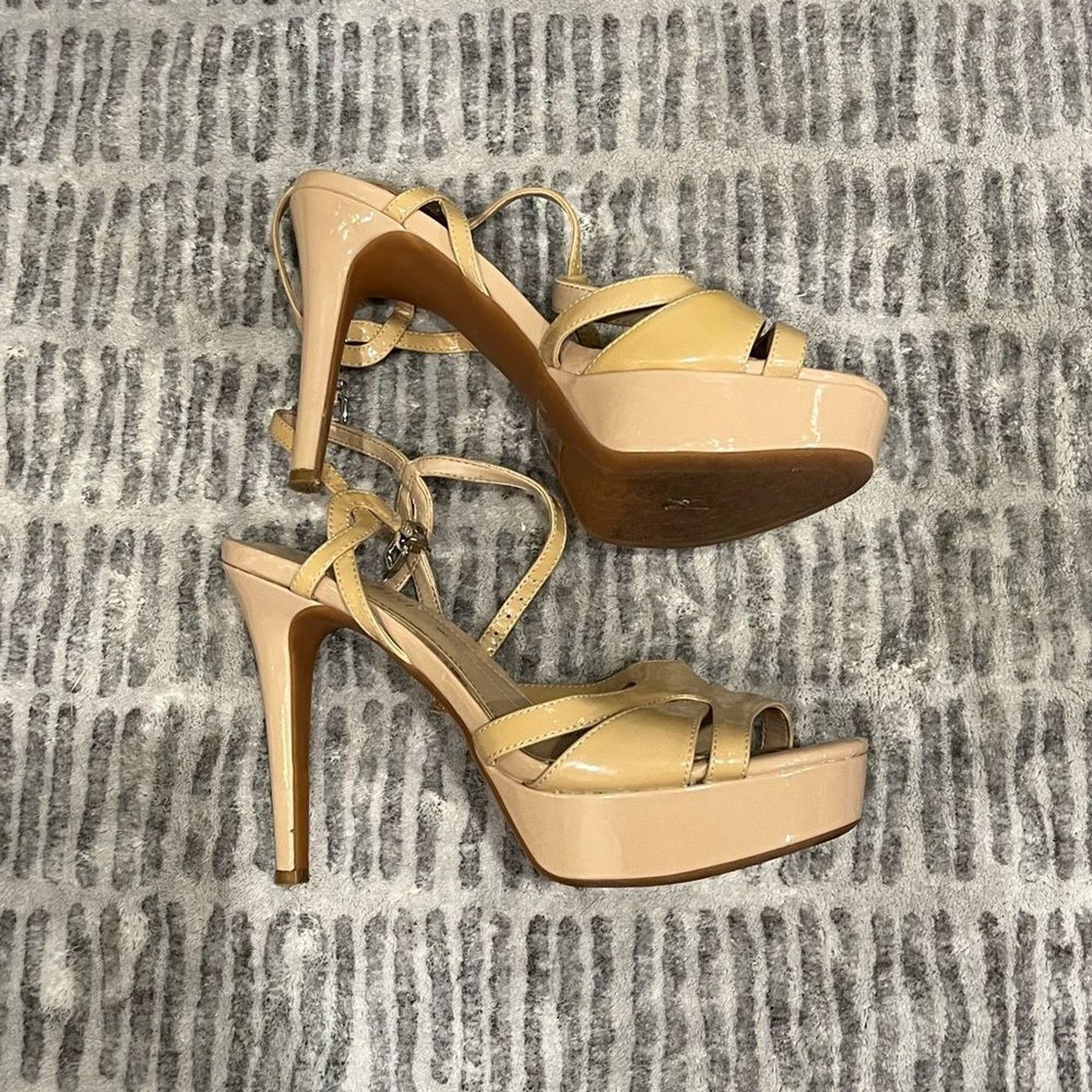 Gianni Valentino Giani Bini Kelli T-Strap Platform High Heel Patent Leather 8 Size US 8 / IT 38 - 8 Thumbnail