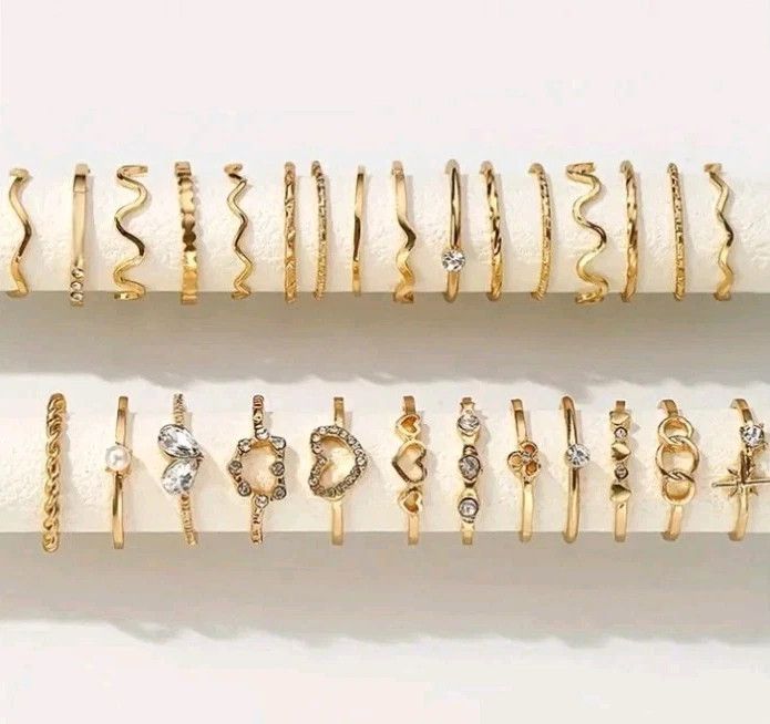 Other 28 PC/ Set Ring Fashionable Jewelry Rings For Women Size ONE SIZE - 2 Thumbnail