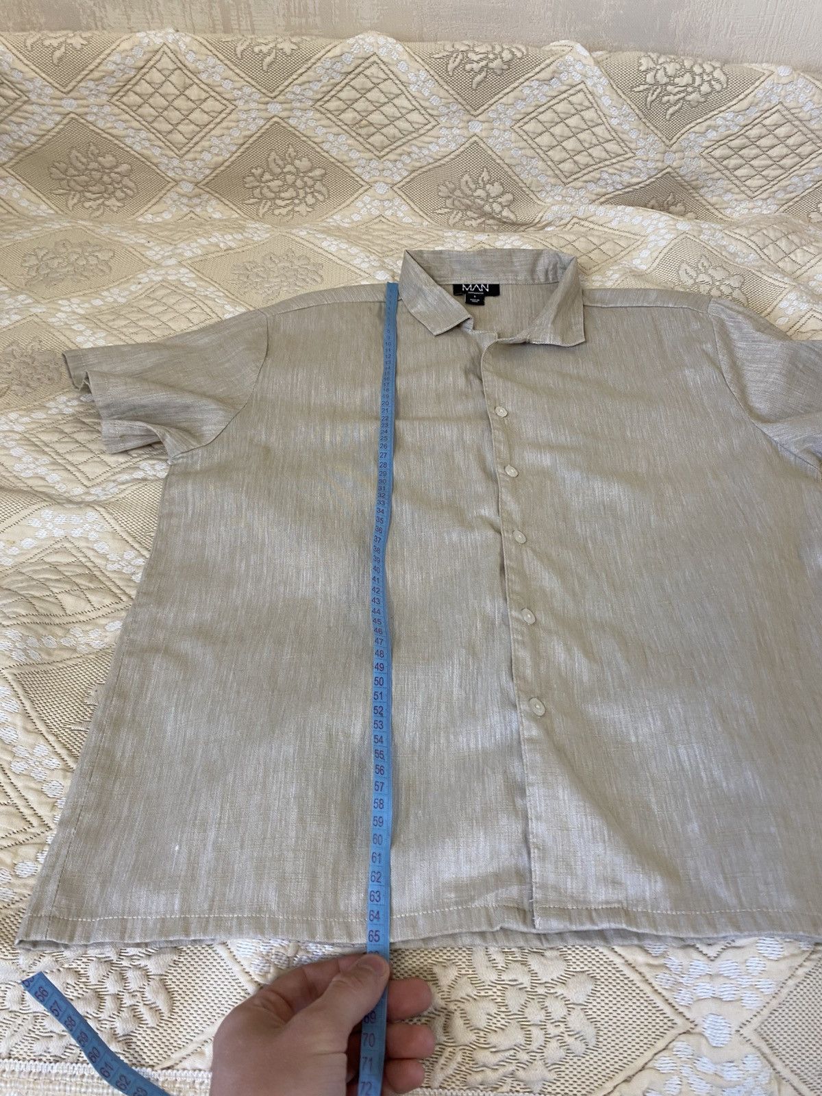Boohoo × Japanese Brand 🔥 Boohoo Boxy Linen Back Embroidered Shirt Y2K Hawaiian Size US S / EU 44-46 / 1 - 10 Thumbnail