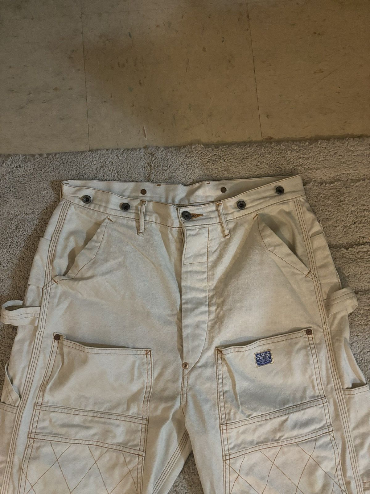 Kapital KAPITAL Lumber Tapered Embroidered Canvas Trousers white Size US 30 / EU 46 - 7 Thumbnail