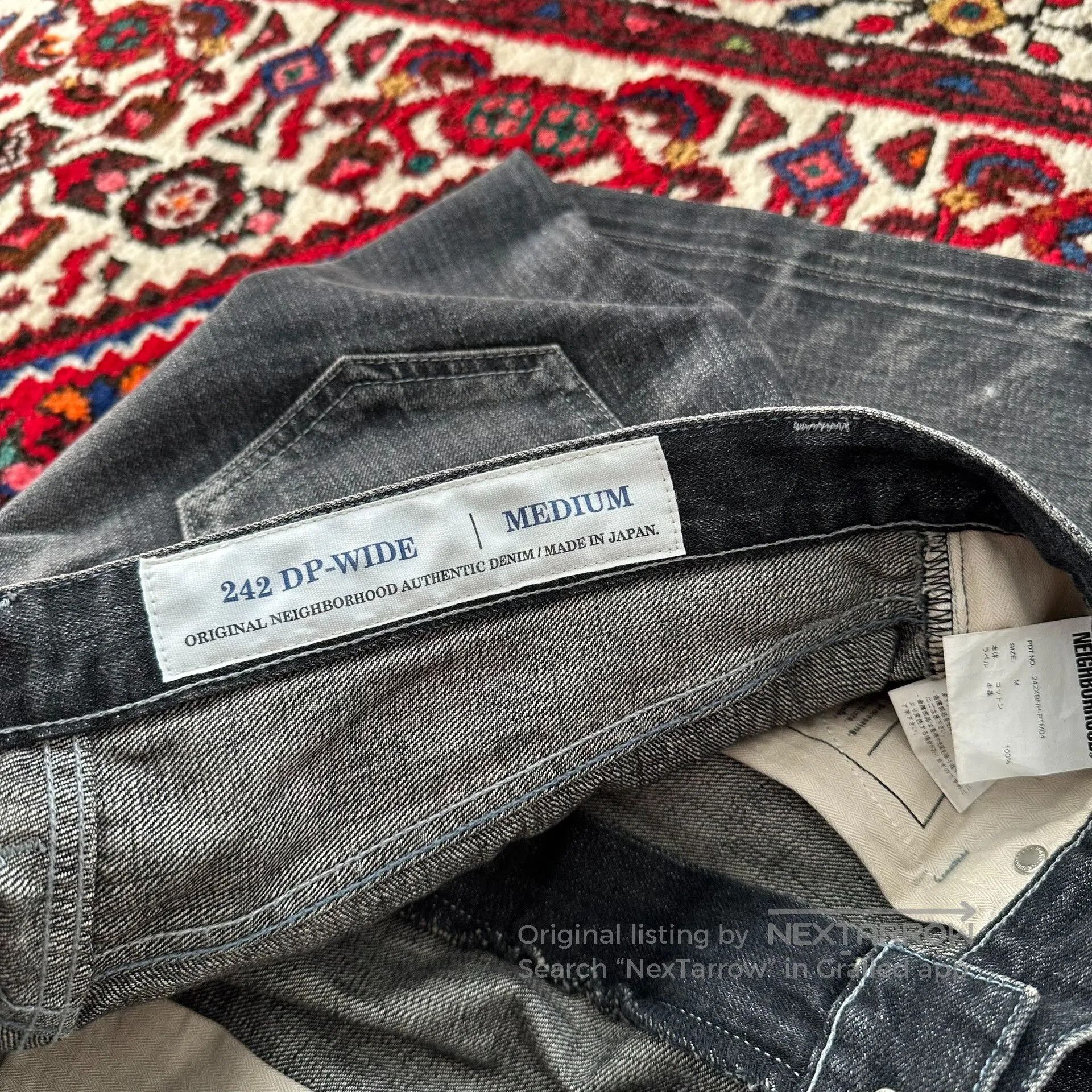 Neighborhood Neighborhood 24AW Washed Wide Jeans Black. Size US 28 / EU 44 - 6 Thumbnail