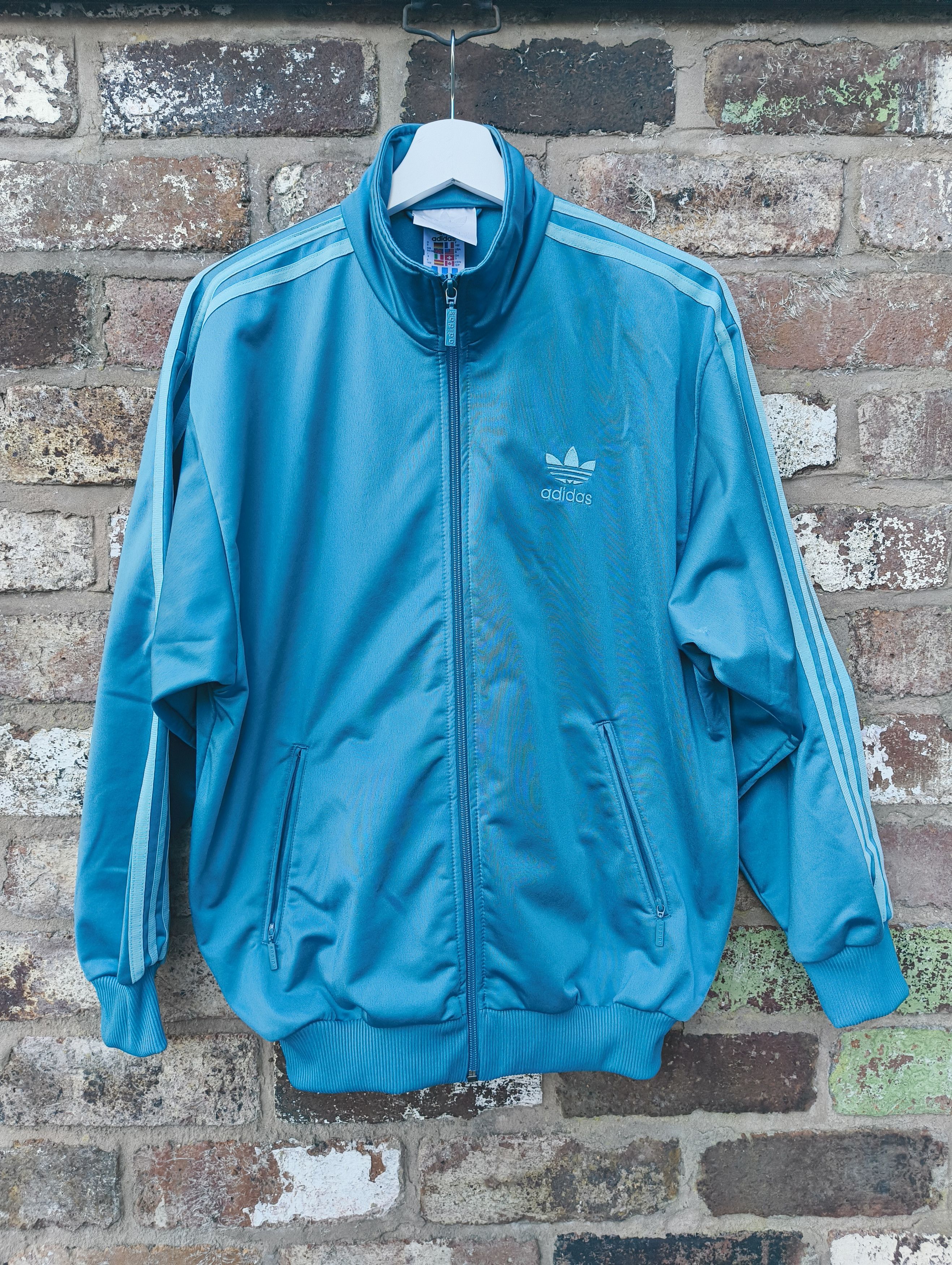 Adidas Adidas 90's Track top - Small/Medium Retro Vintage Turquoise Size US S / EU 44-46 / 1 - 1 Thumbnail