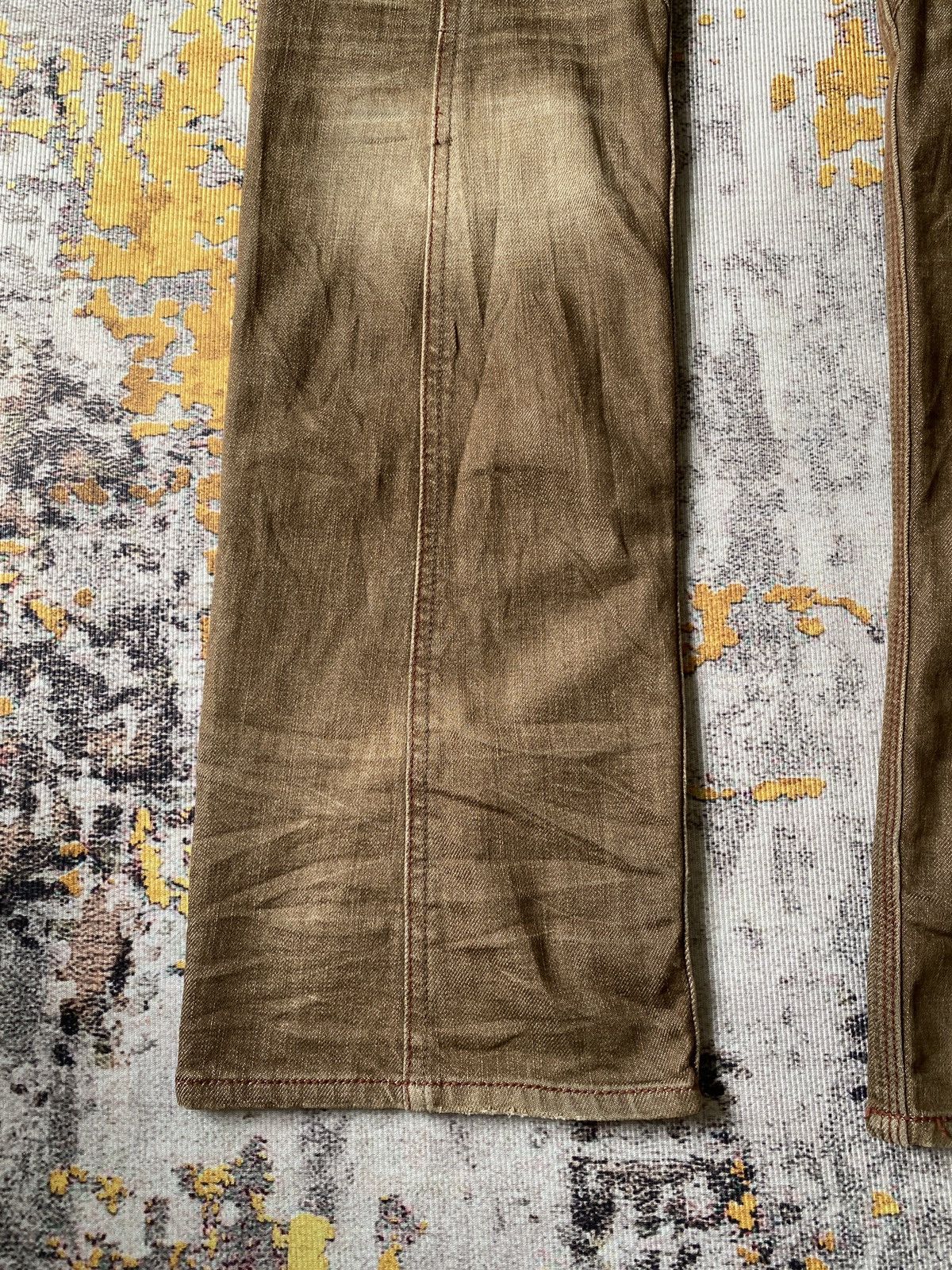 Japanese Brand Nicole Club For Men NCFM Faded Brown Design Denim Size US 32 / EU 48 - 9 Thumbnail