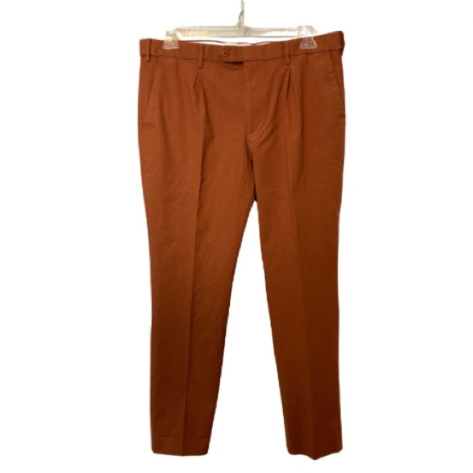 Express Express Extra Slim Rust Red Khaki Straight Leg Chino Pants Size US 34 / EU 50 - 1 Thumbnail