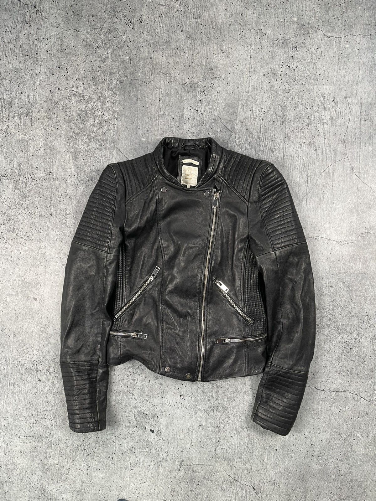 Japanese Brand 90s Bik Bok Leather Jacket Moto Racing Style Size L / US 10 / IT 46 - 2 Thumbnail