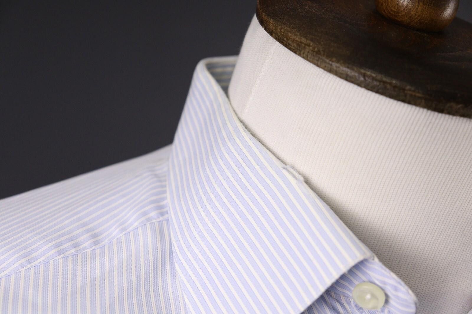 Eton Eton Contemporary Blue Stripe Shirt Size 41 /16 Size US M / EU 48-50 / 2 - 4 Thumbnail