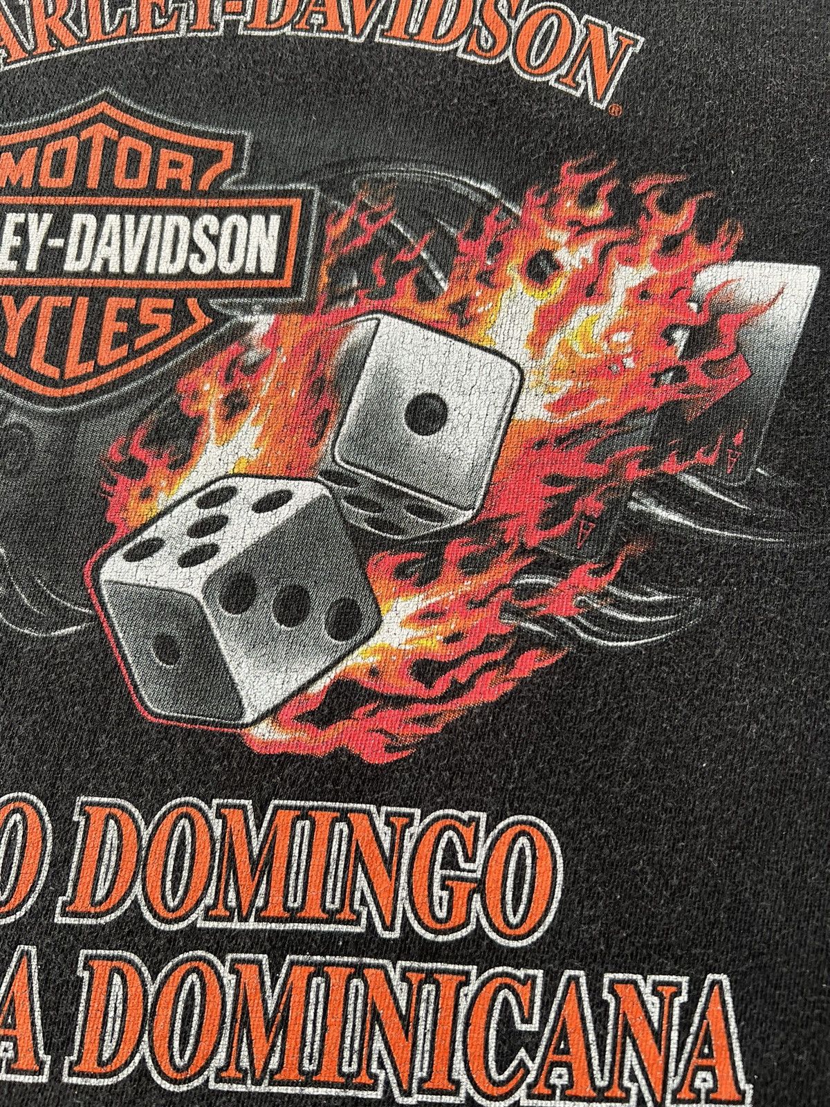 Harley Davidson Vintage 2013 Harley Davidson Eagle Fire Flame Black T-shirt Size US L / EU 52-54 / 3 - 16 Thumbnail