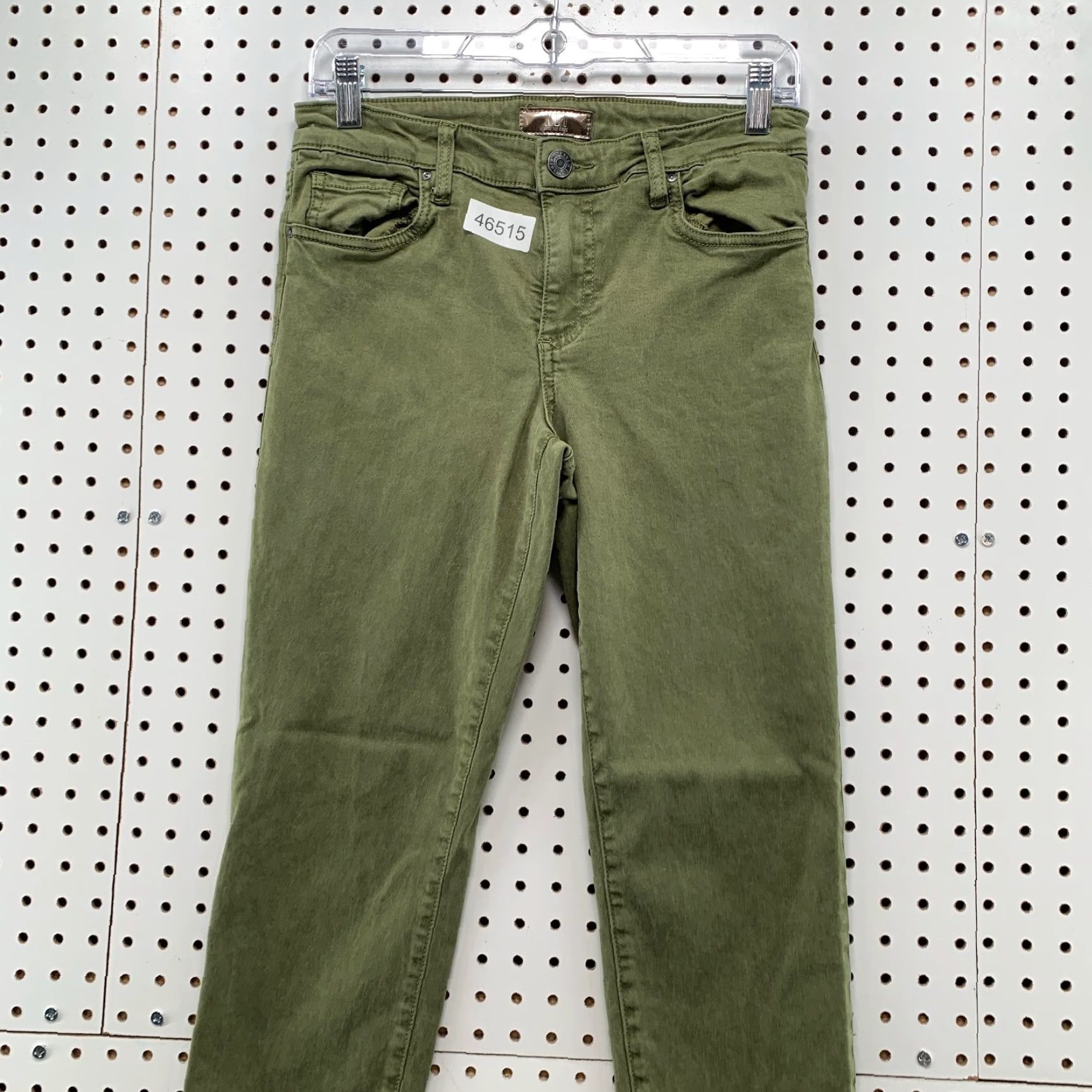 Vintage KUT from the Kloth Amy Crop Straight Leg Pants Womens 6 Olive Green Stretch 28x22.5 Size 28" / US 6 / IT 42 - 5 Thumbnail