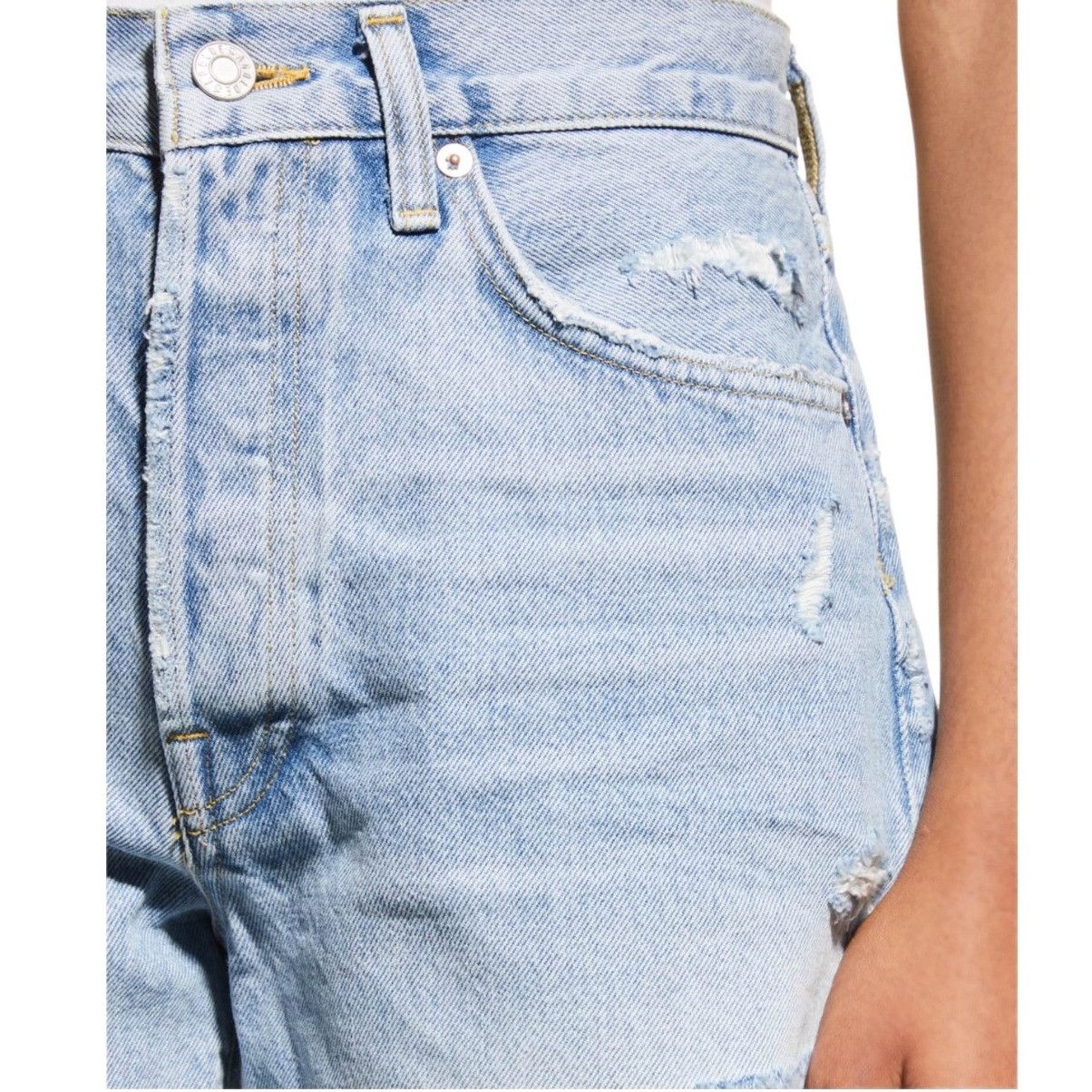 Agolde Agolde Parker Long Frayed Shorts Size 28" / US 6 / IT 42 - 5 Thumbnail