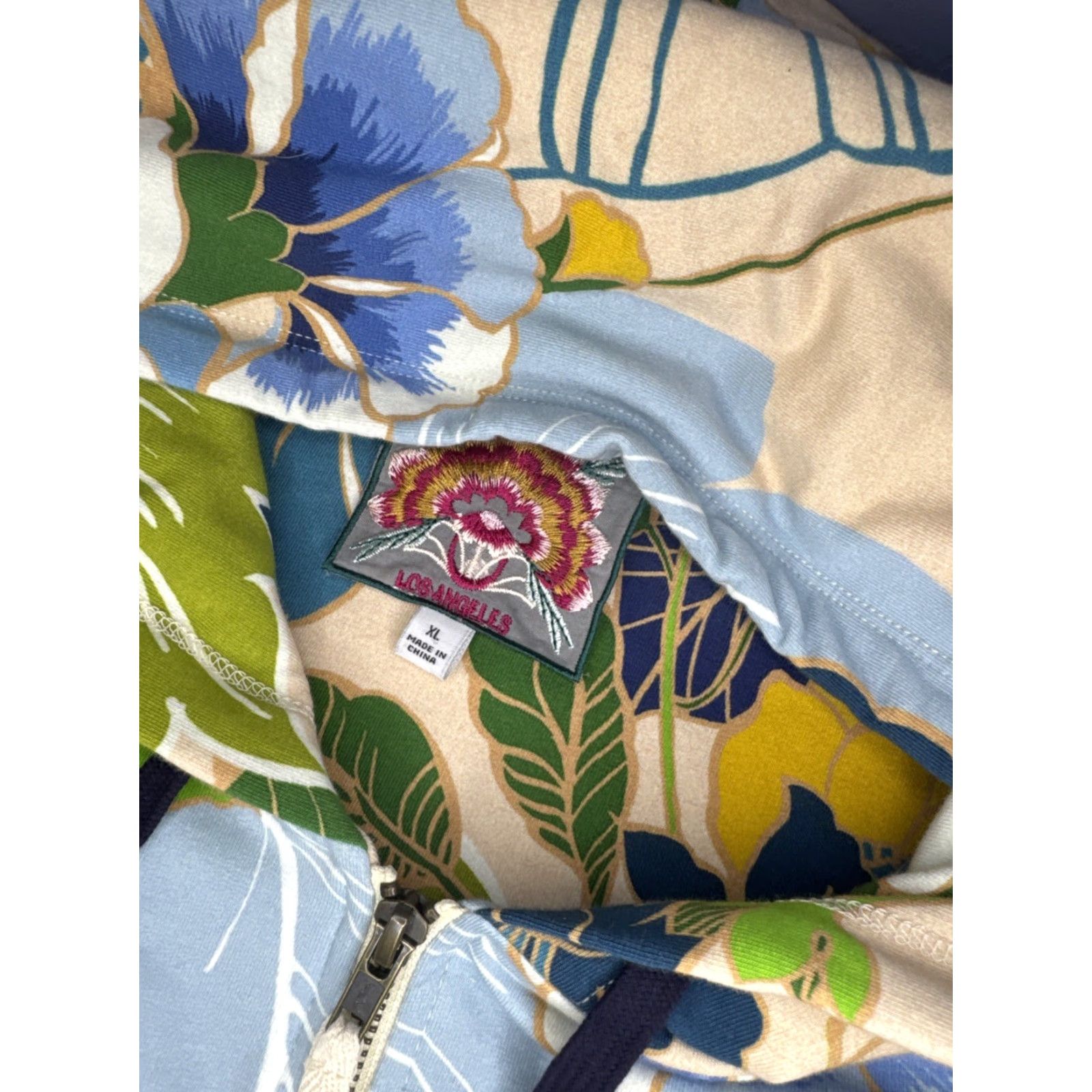 Johnny Was JENN MODERN ZIP UP HOODIE Sweatshirt Women XL Floral Multicolor Full Zip Hoodie Women XL Floral Size XL / US 12-14 / IT 48-50 - 4 Thumbnail