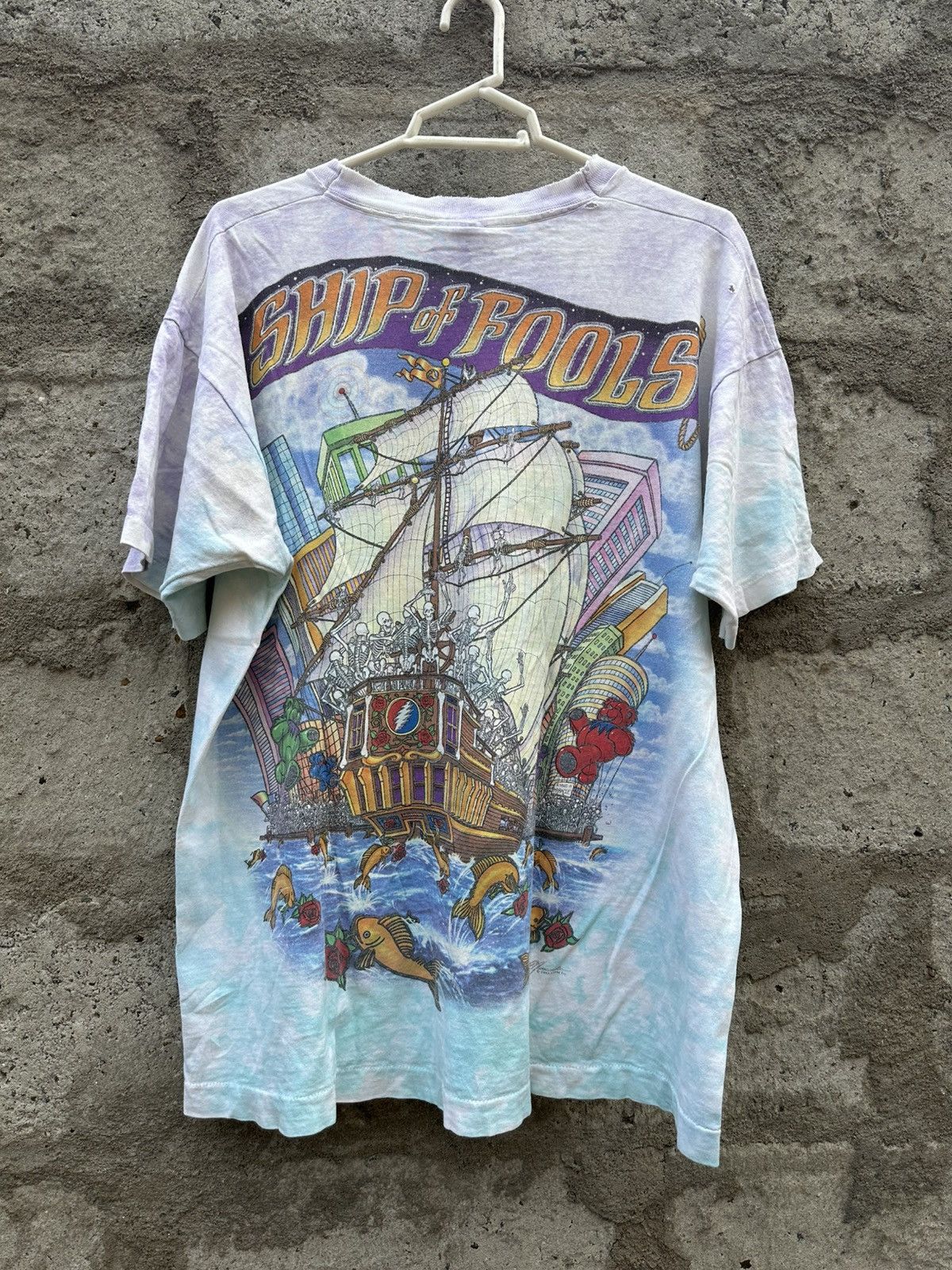 Grateful Dead × Liquid Blue × Vintage 1993 Vintage greatful dead ship of fools tie dye T-shirt Size US XL / EU 56 / 4 - 7 Thumbnail