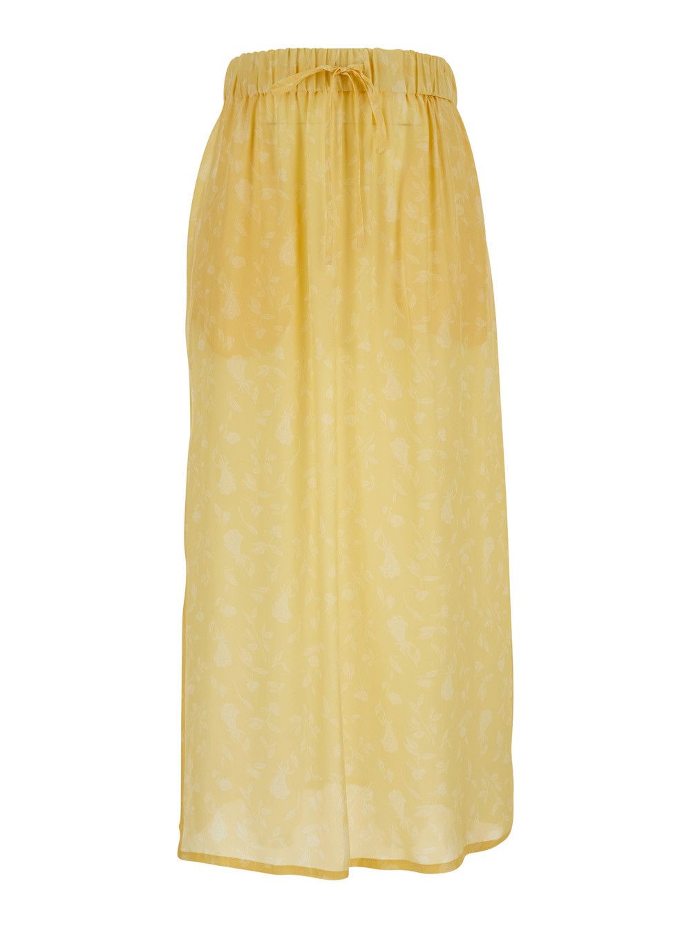 Grifoni Yellow Dress with Pleated Details and High Waist in Cotton for Women Size 30" / US 8 / IT 44 - 1 Thumbnail