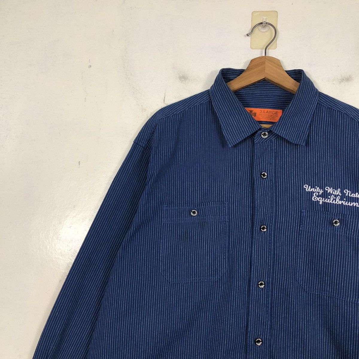 Japanese Brand Vintage Hickory Chore Striped Jacket Open Dich Size US L / EU 52-54 / 3 - 9 Thumbnail