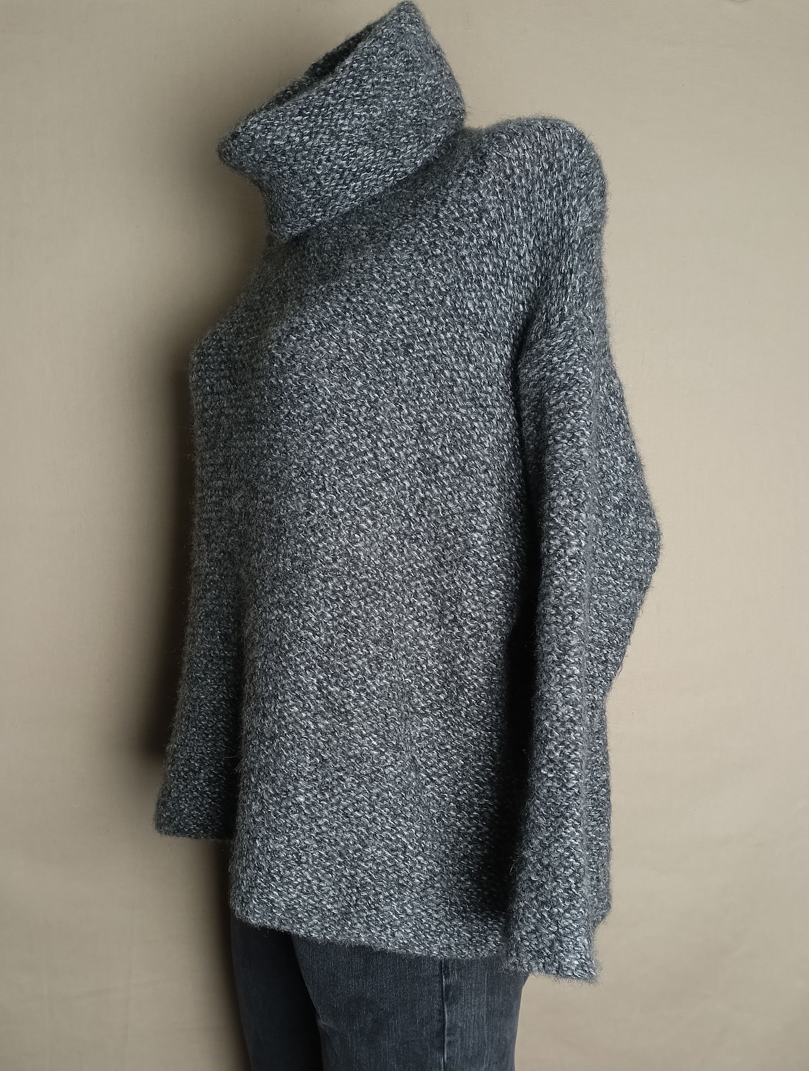 Designer LU REN Grey Cashmere Filament Silk Knit Sweater Jumper XS Size XS / US 0-2 / IT 36-38 - 4 Thumbnail