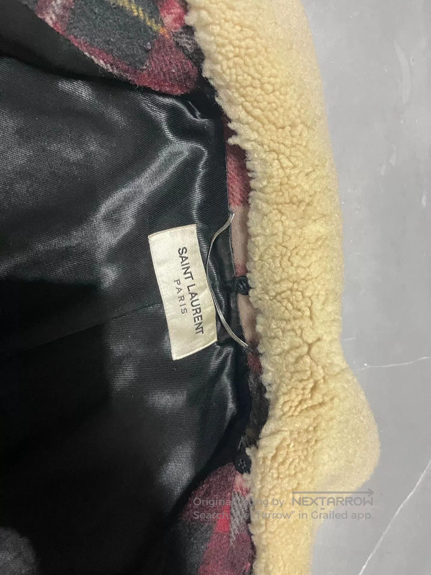 Saint Laurent Paris SAINT LAURENT Men's Wool Plaid Coat. Size US XL / EU 56 / 4 - 3 Thumbnail