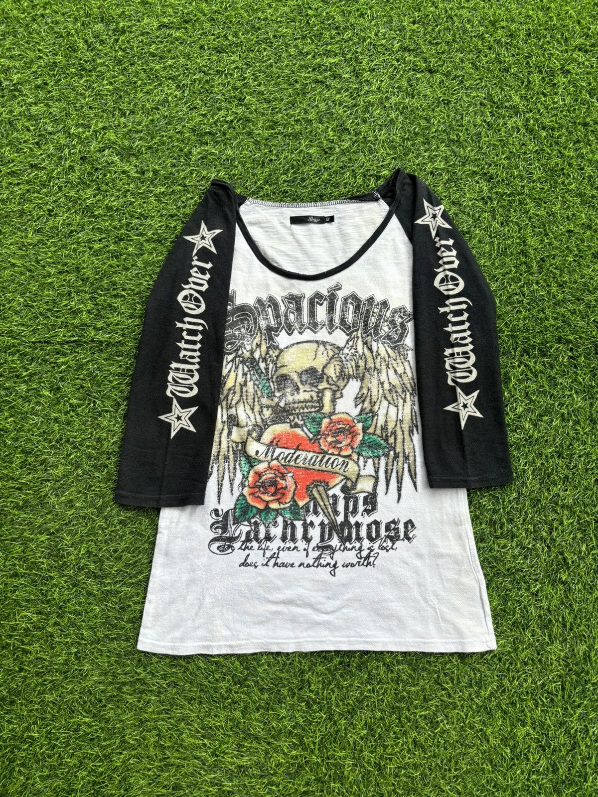 Hysteric Glamour Y2k Galyge Skull Poem Punk Style 3/4 Longsleeve Size US M / EU 48-50 / 2 - 1 Thumbnail