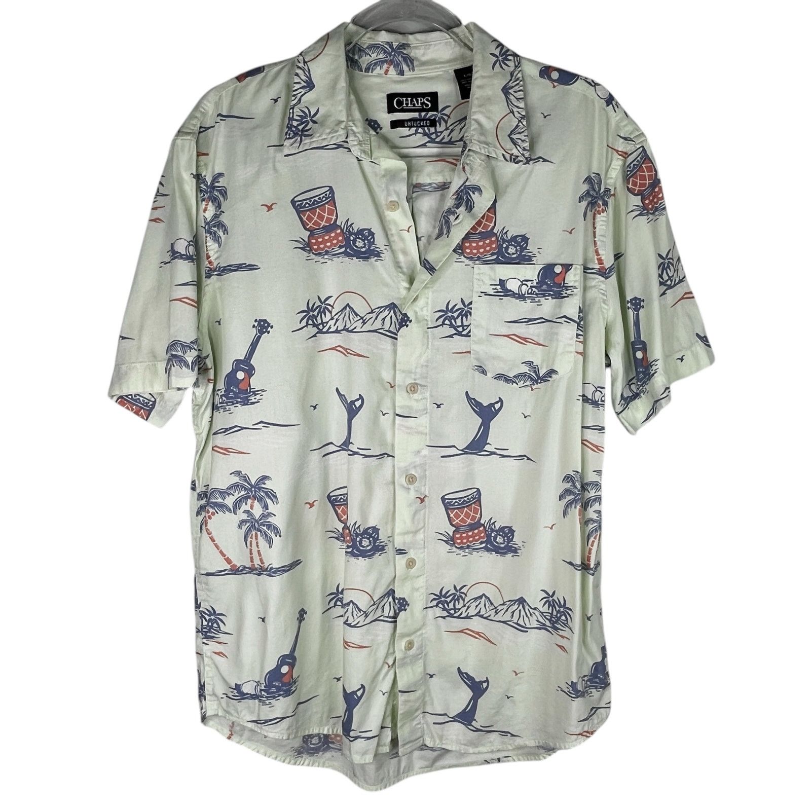 Chaps Chaps Go Untucked Hawaiian Button Down Shirt Large Size US L / EU 52-54 / 3 - 1 Thumbnail
