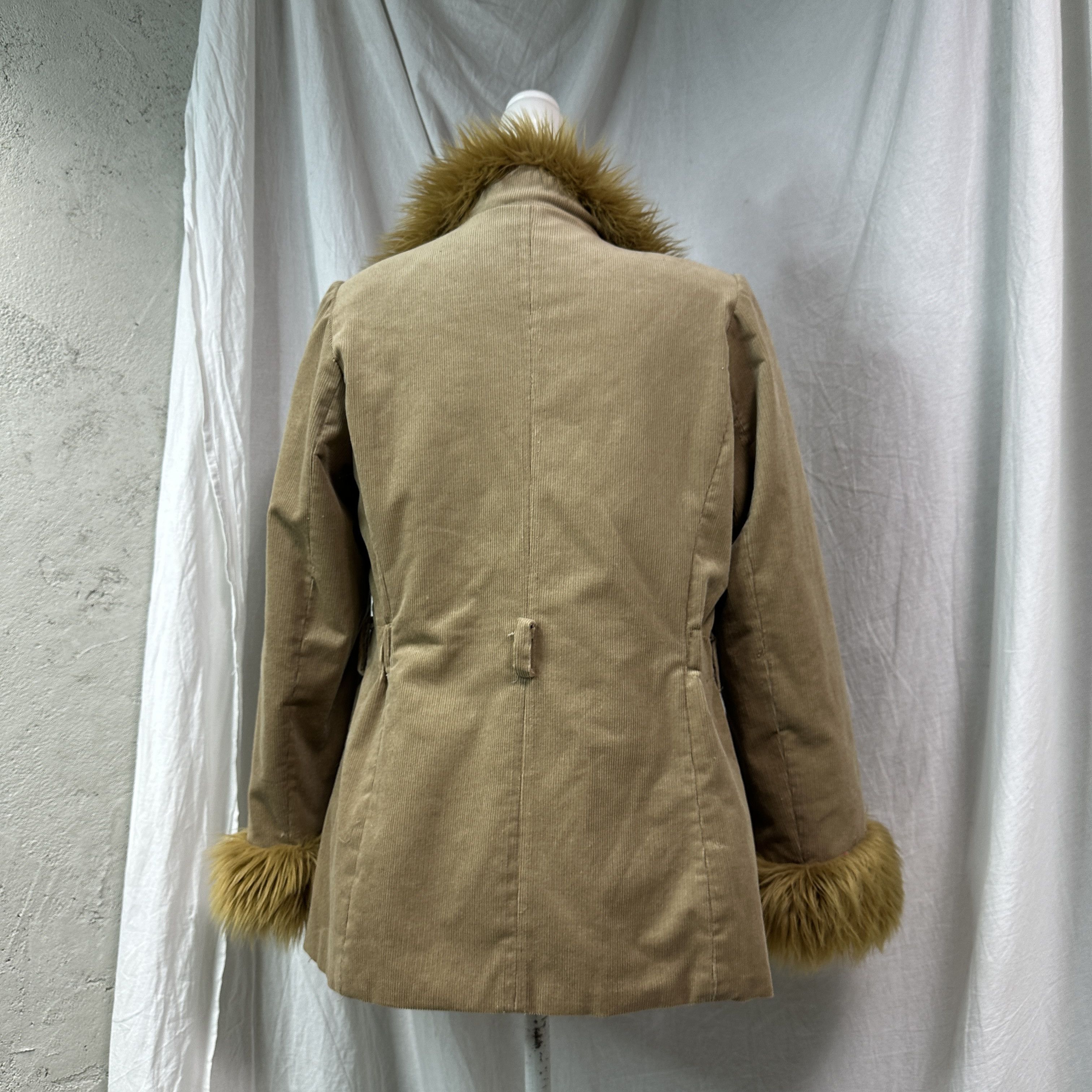 Vintage Vintage Vintage Corduroy Penny Lane Afghan Faux Fur Coat 00s Size M / US 6-8 / IT 42-44 - 4 Thumbnail